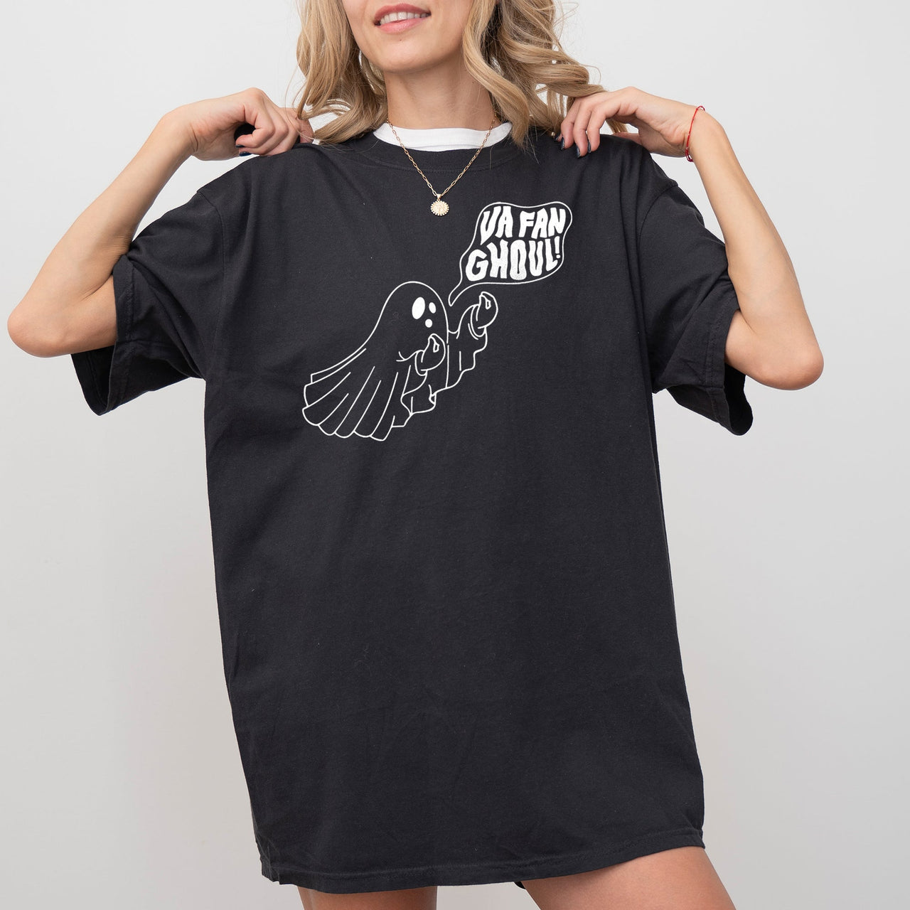 Va Fan Ghoul Skeleton Spooky Ghost Witch Aesthetic Meme Halloween Costume Comfort Colors Tee