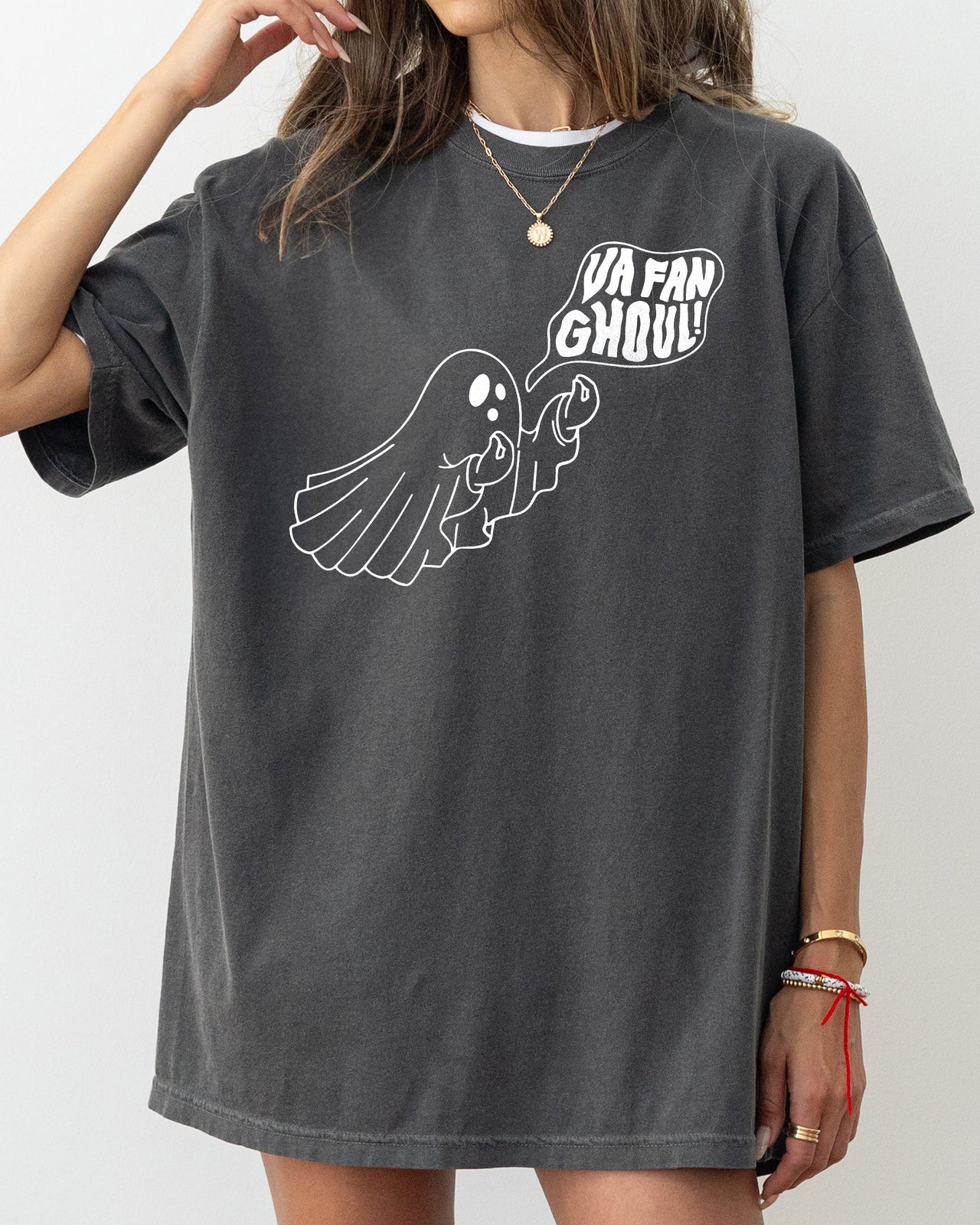Va Fan Ghoul Skeleton Spooky Ghost Witch Aesthetic Meme Halloween Costume Comfort Colors Tee