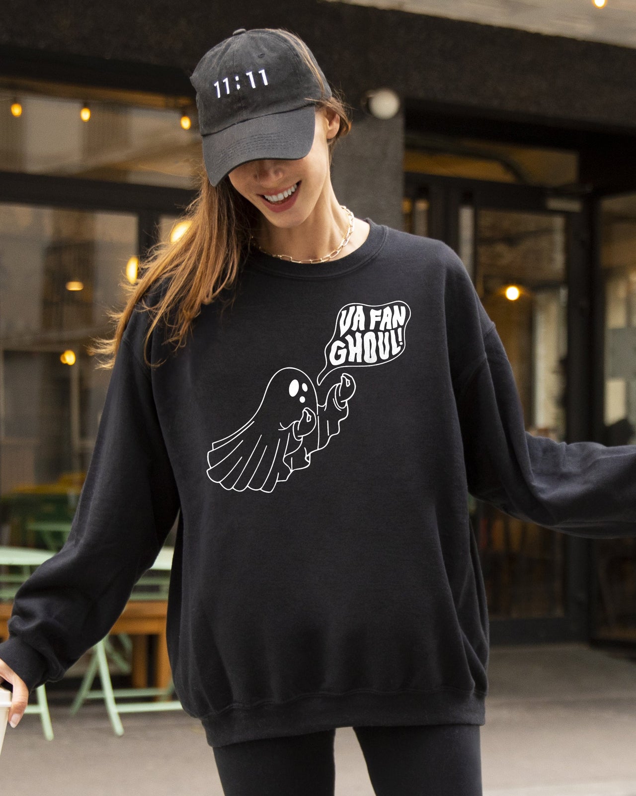 Va Fan Ghoul Skeleton Spooky Ghost Witch Halloween Costume Edition Graphic Sweatshirt