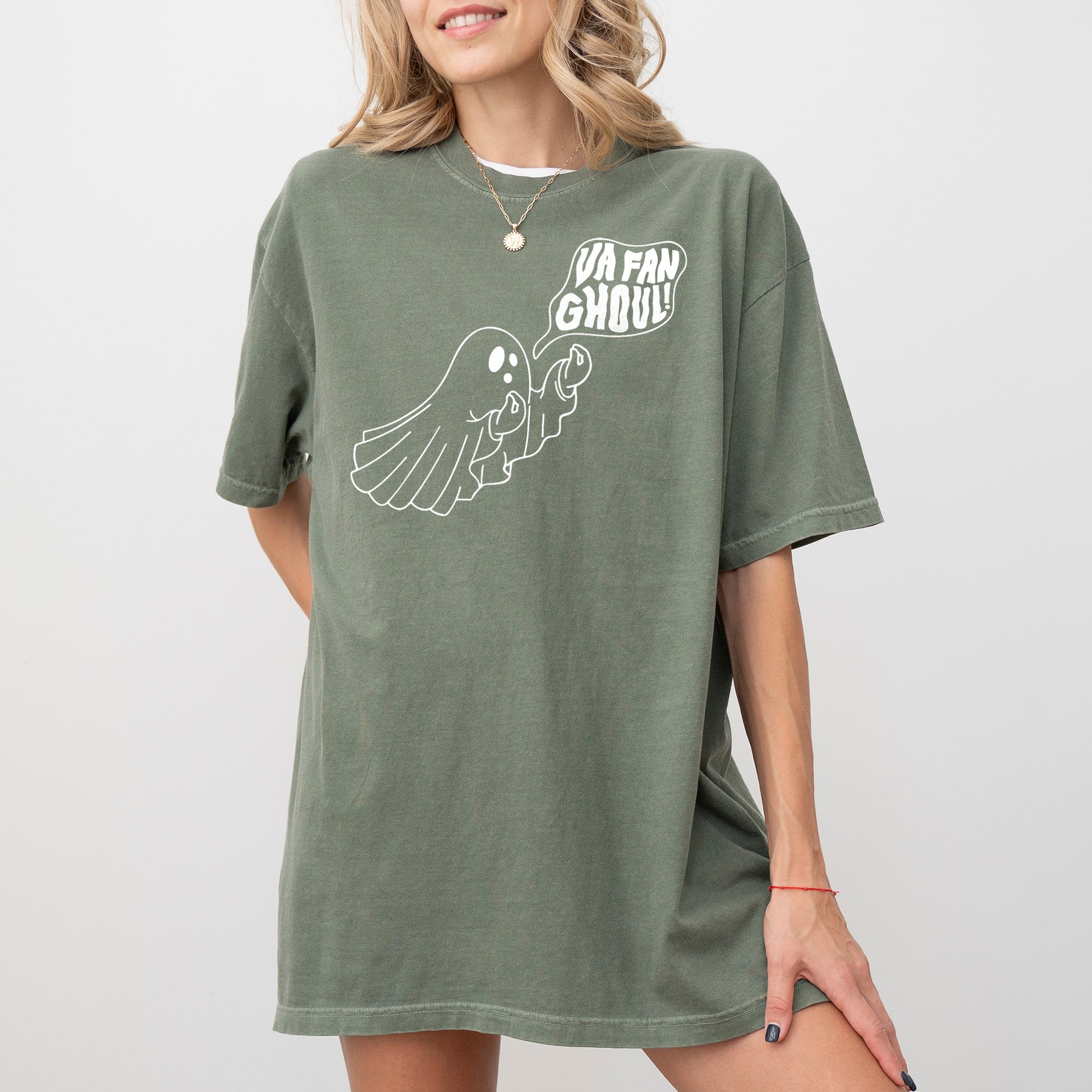 Va Fan Ghoul Skeleton Spooky Ghost Witch Aesthetic Meme Halloween Costume Comfort Colors Tee