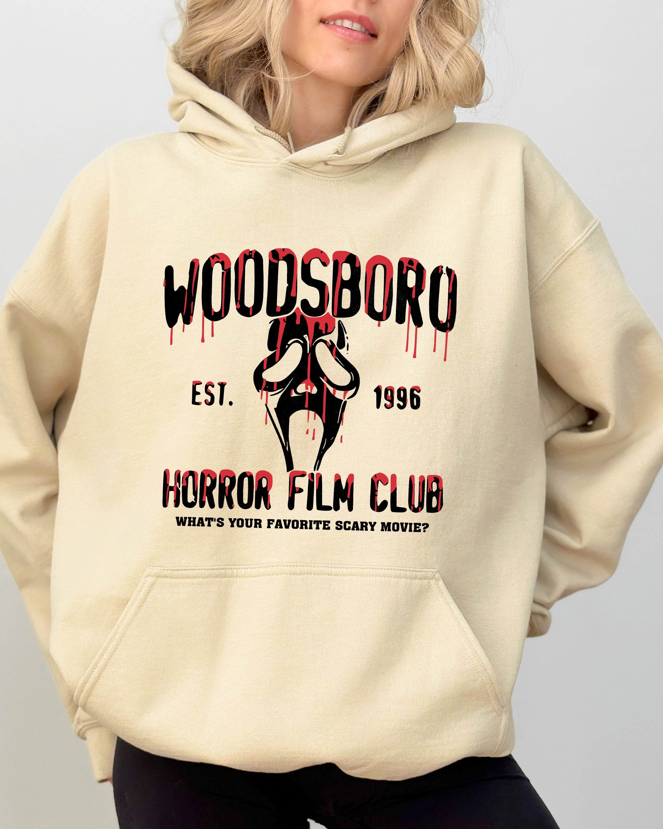 Woodsboro Horror Film Skeleton Spooky Ghost Witch Aesthetic Meme Halloween Costume Hoodie