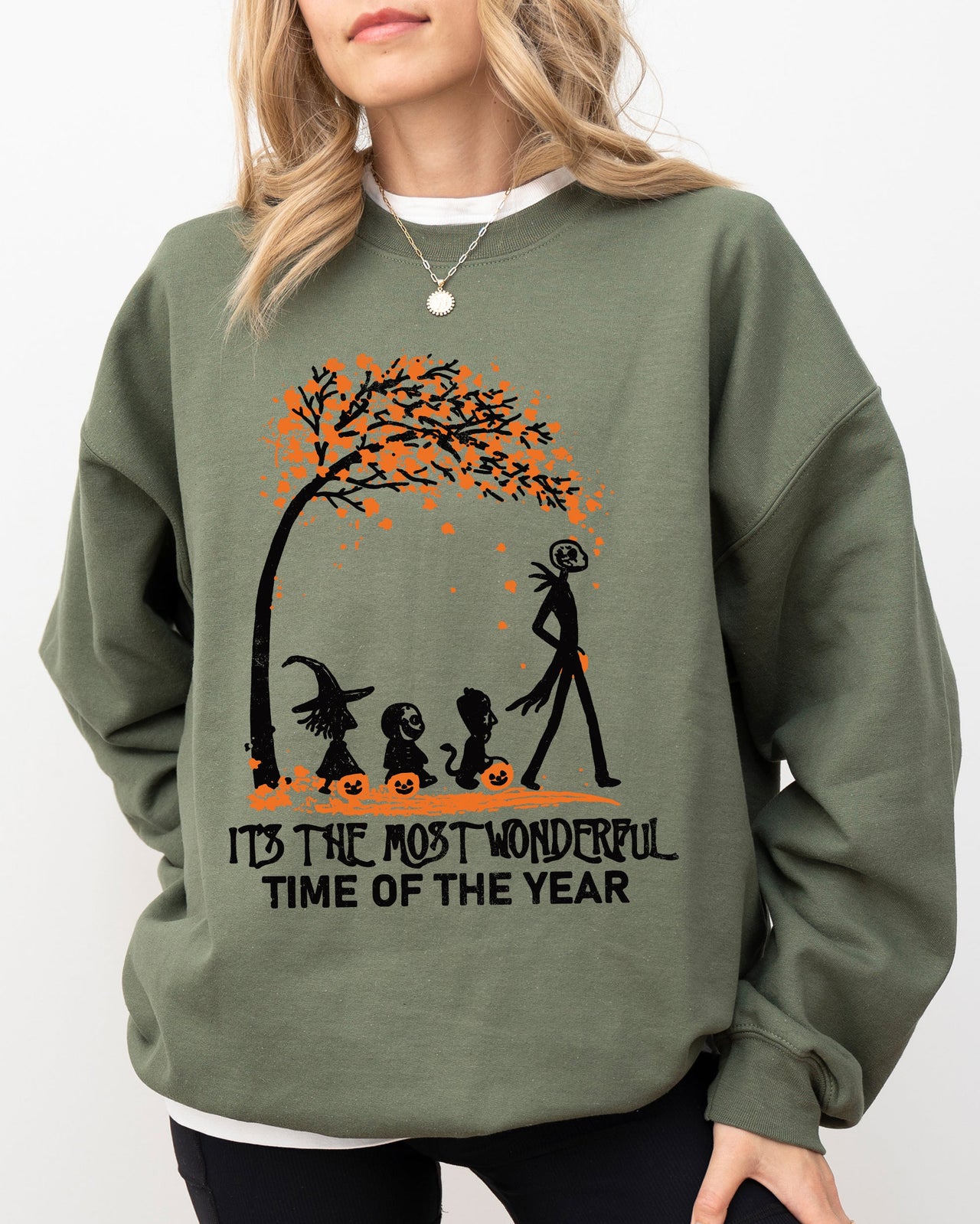 It's The Most Wonderful Time Horror Movie Skeleton Spooky Ghost Witch Meme Halloween Costume Sweatshirt