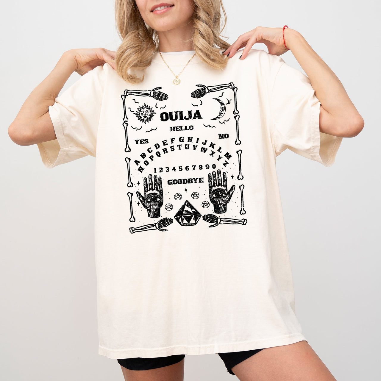 Spirit Board Skeleton Spooky Ghost Witch Meme Aesthetic Halloween Funny Comfort Colors Tee