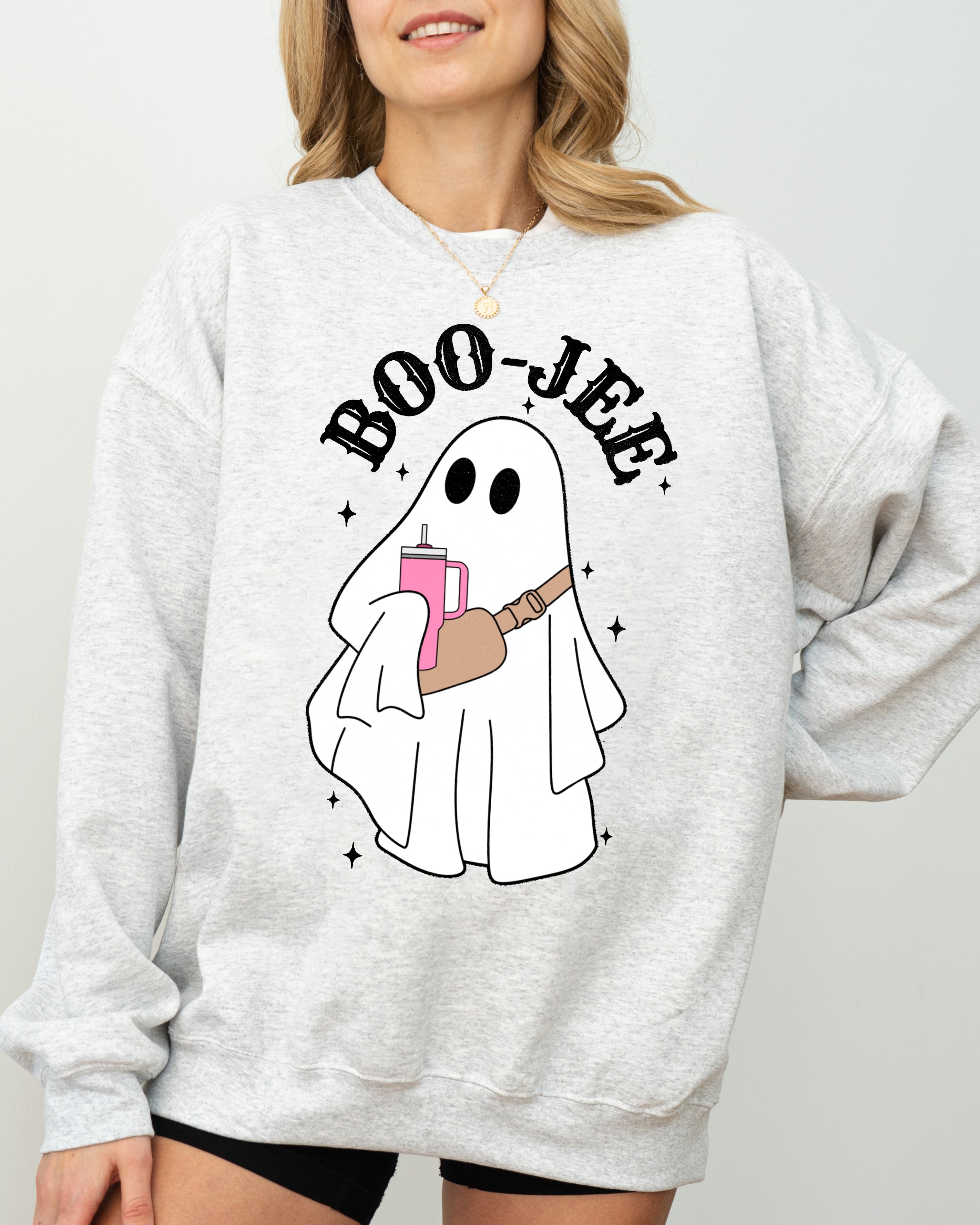 Boo-Jee Ghost Skeleton Spooky Funny Witch Aesthetic Meme Halloween Costume Sweatshirt
