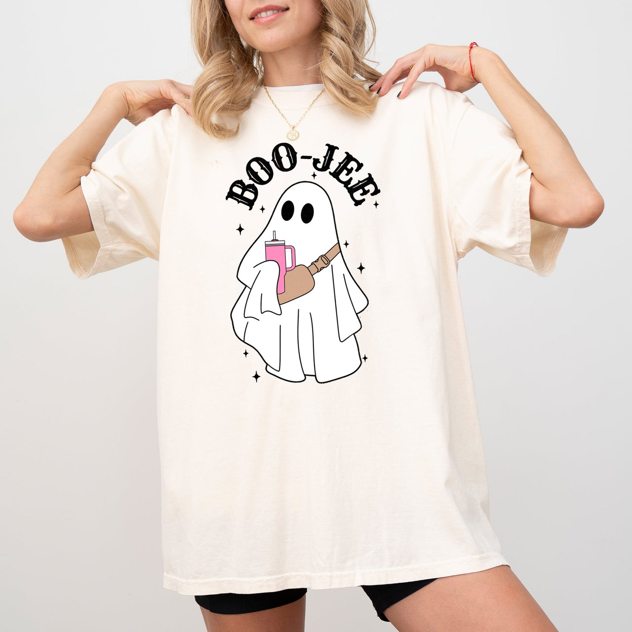 Boo-Jee Ghost Skeleton Spooky Witch Meme Halloween Costume Mashup Comfort Colors Tee