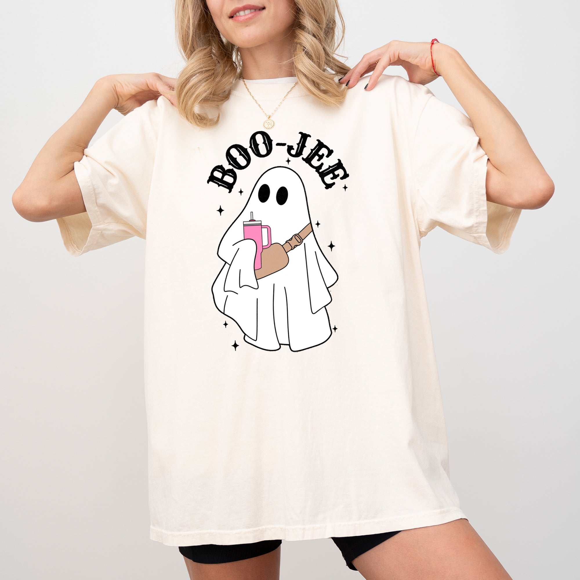 Boo-Jee Ghost Skeleton Spooky Witch Meme Halloween Costume Mashup Comfort Colors Tee