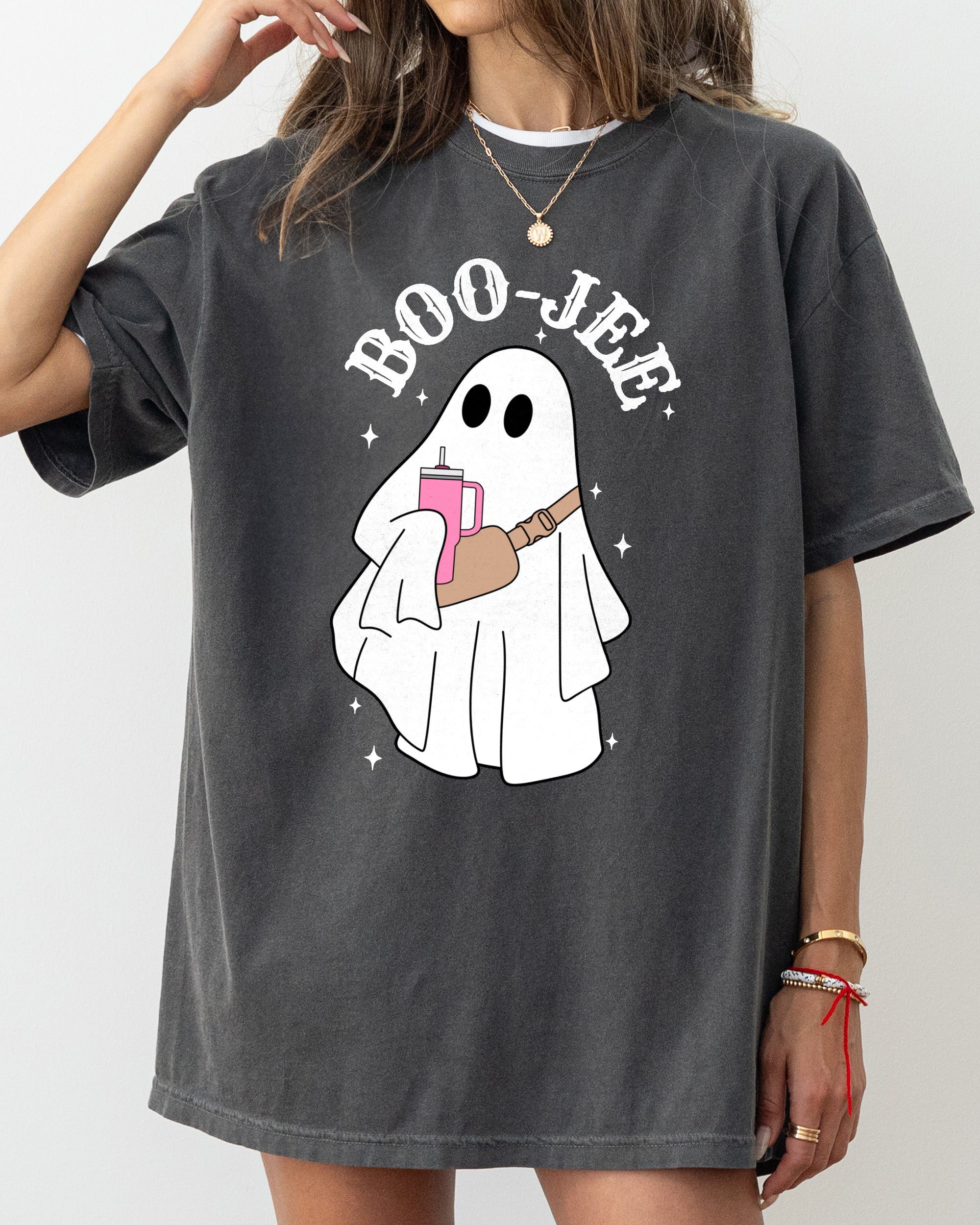 Boo-Jee Ghost Skeleton Spooky Witch Meme Halloween Costume Mashup Comfort Colors Tee