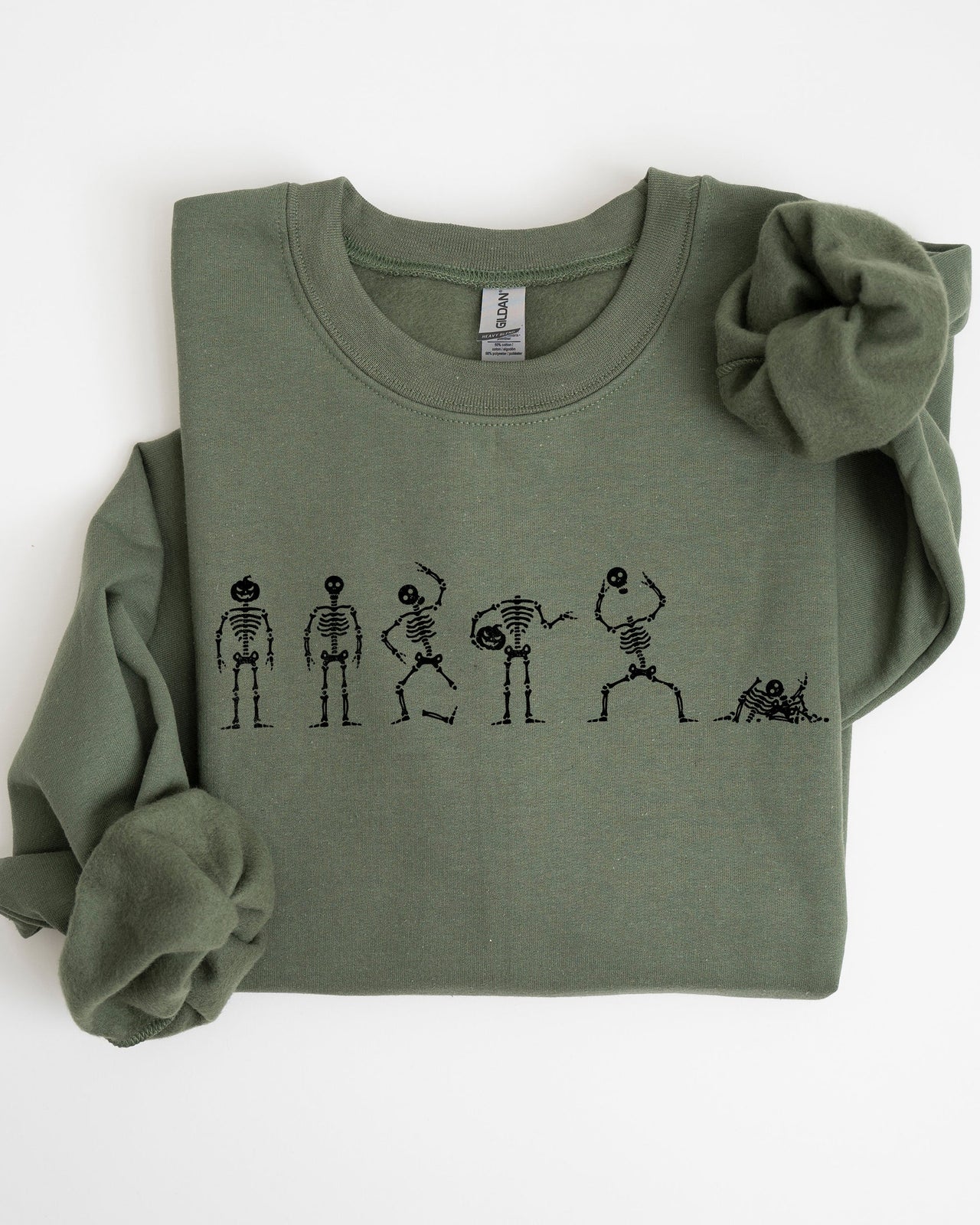 Dancing Skeletons Ghost Spooky Witch Halloween Costume Graphic Cozy Edition Sweatshirt