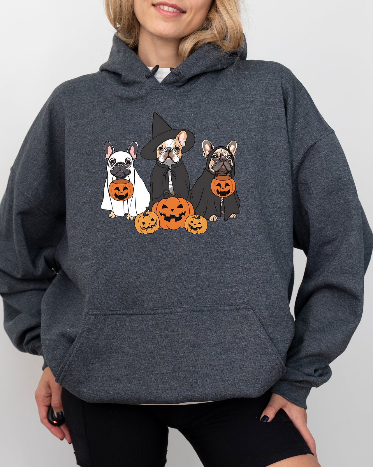 Ghost Dogs Skeleton Spooky Halloween Pumpkin Witch Costume Nightmare Night Hoodie