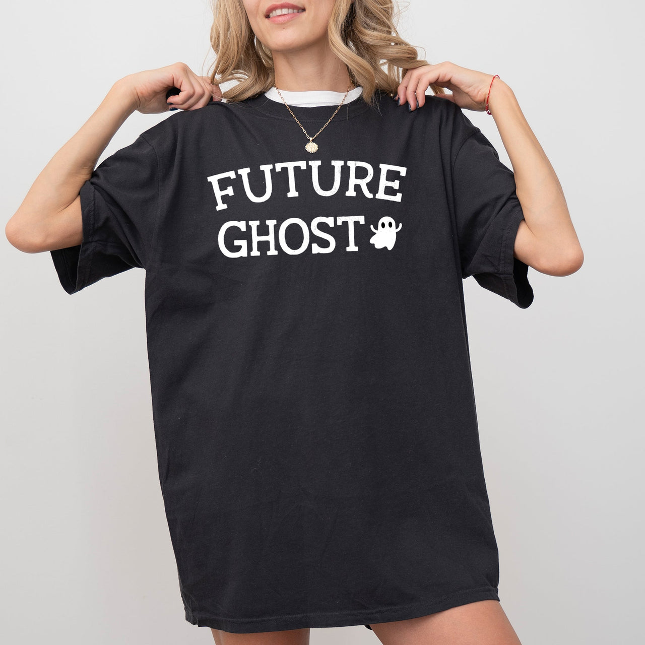 Future Ghost Skeleton Halloween Witch Meme Costume Party Night Comfort Colors Tee