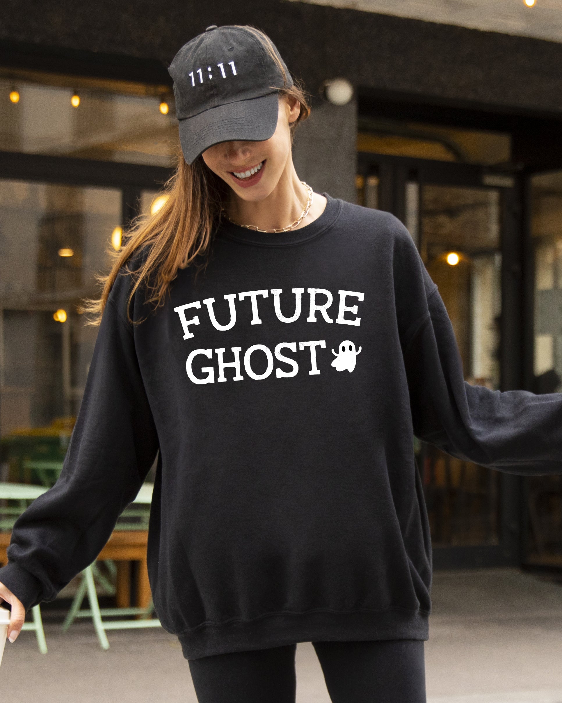 Future Ghost Skeleton Funny Pumpkin Spooky Witch Aesthetic Meme Halloween Costume Sweatshirt