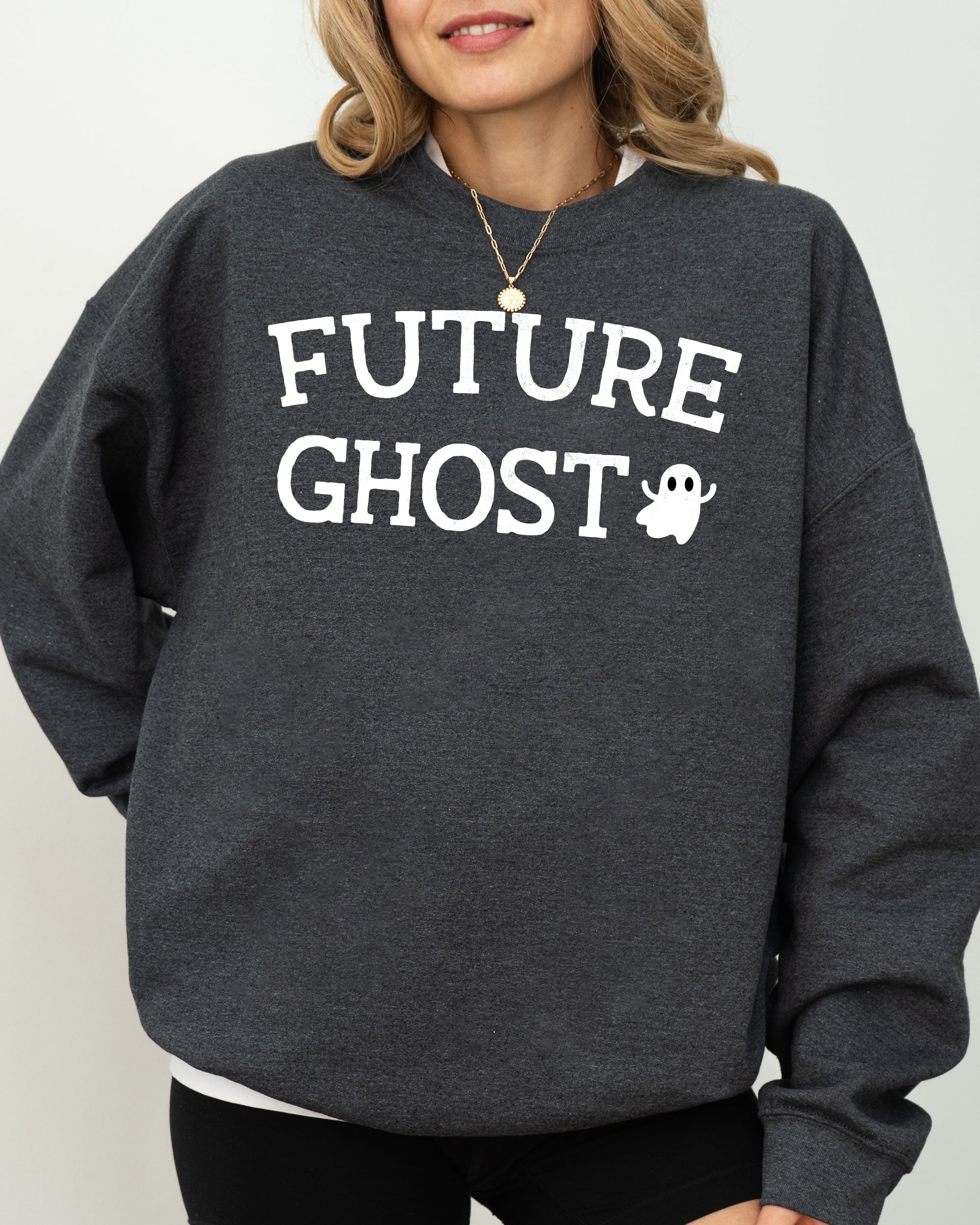 Future Ghost Skeleton Funny Pumpkin Spooky Witch Aesthetic Meme Halloween Costume Sweatshirt