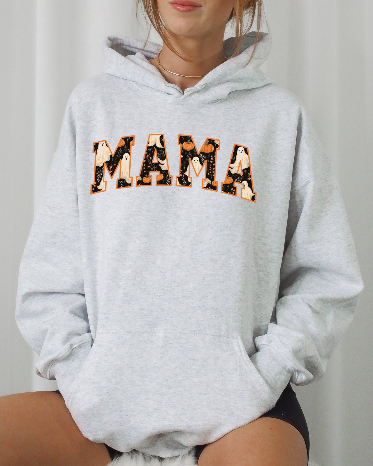 Mama Ghost Skeleton Funny Pumpkin Spooky Witch Halloween Costume Meme Collection Hoodie