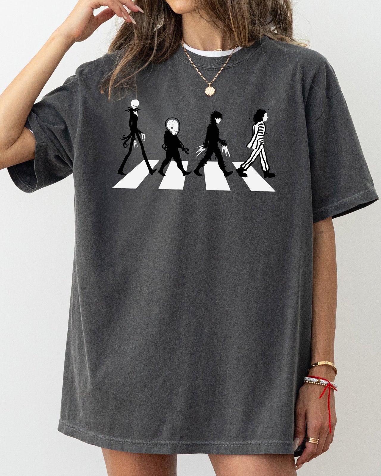 Burton Road Skeleton Ghost Spooky Witch Aesthetic Meme Halloween Costume Comfort Colors Tee