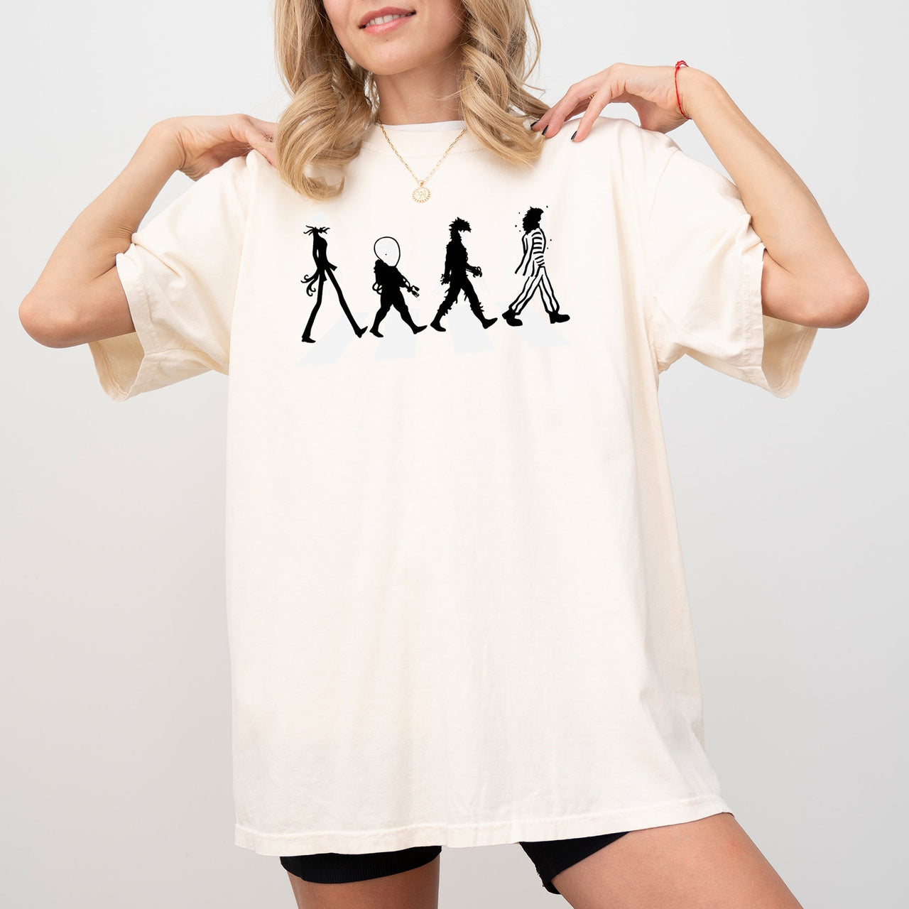 Burton Road Skeleton Ghost Spooky Witch Aesthetic Meme Halloween Costume Comfort Colors Tee