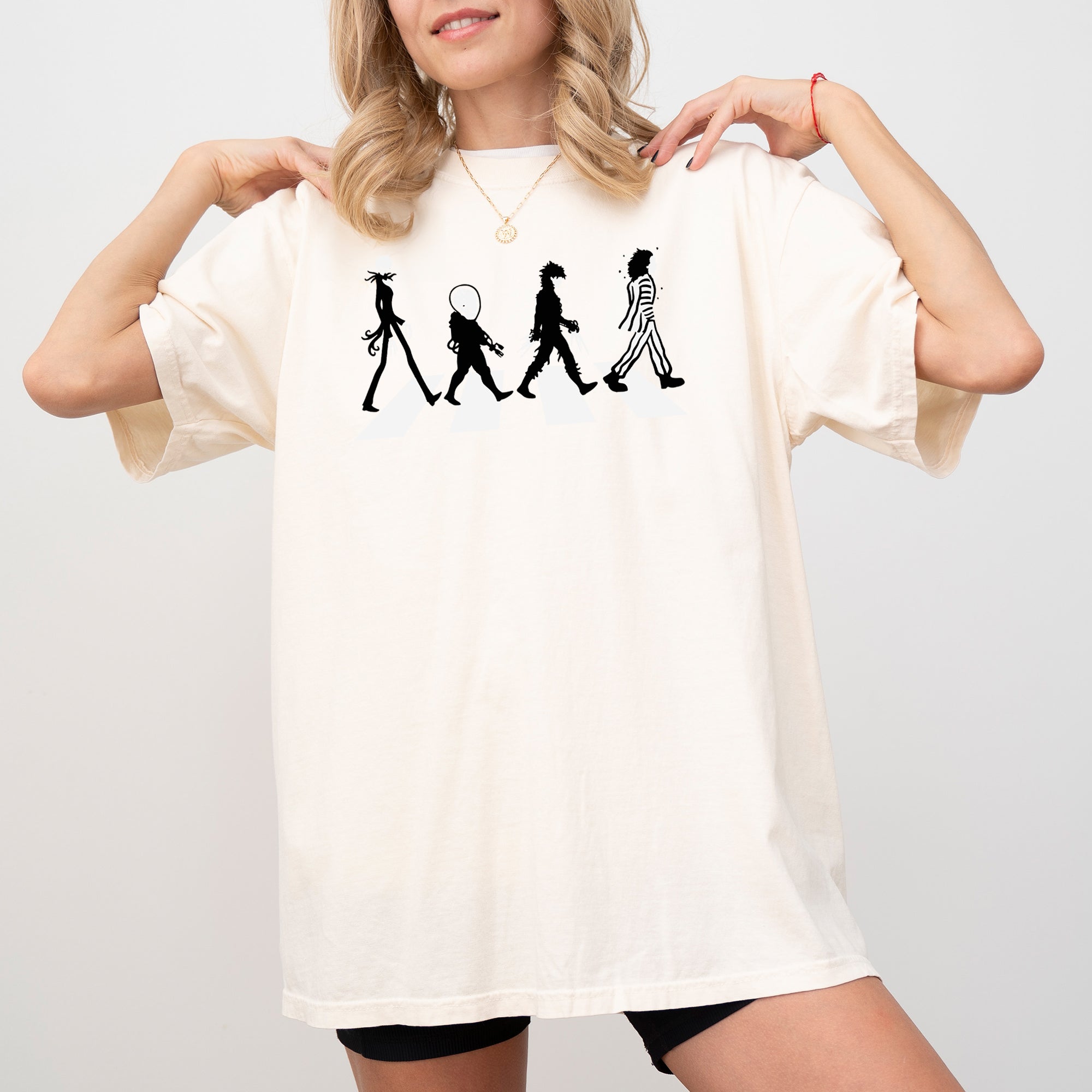 Burton Road Skeleton Ghost Spooky Witch Aesthetic Meme Halloween Costume Comfort Colors Tee