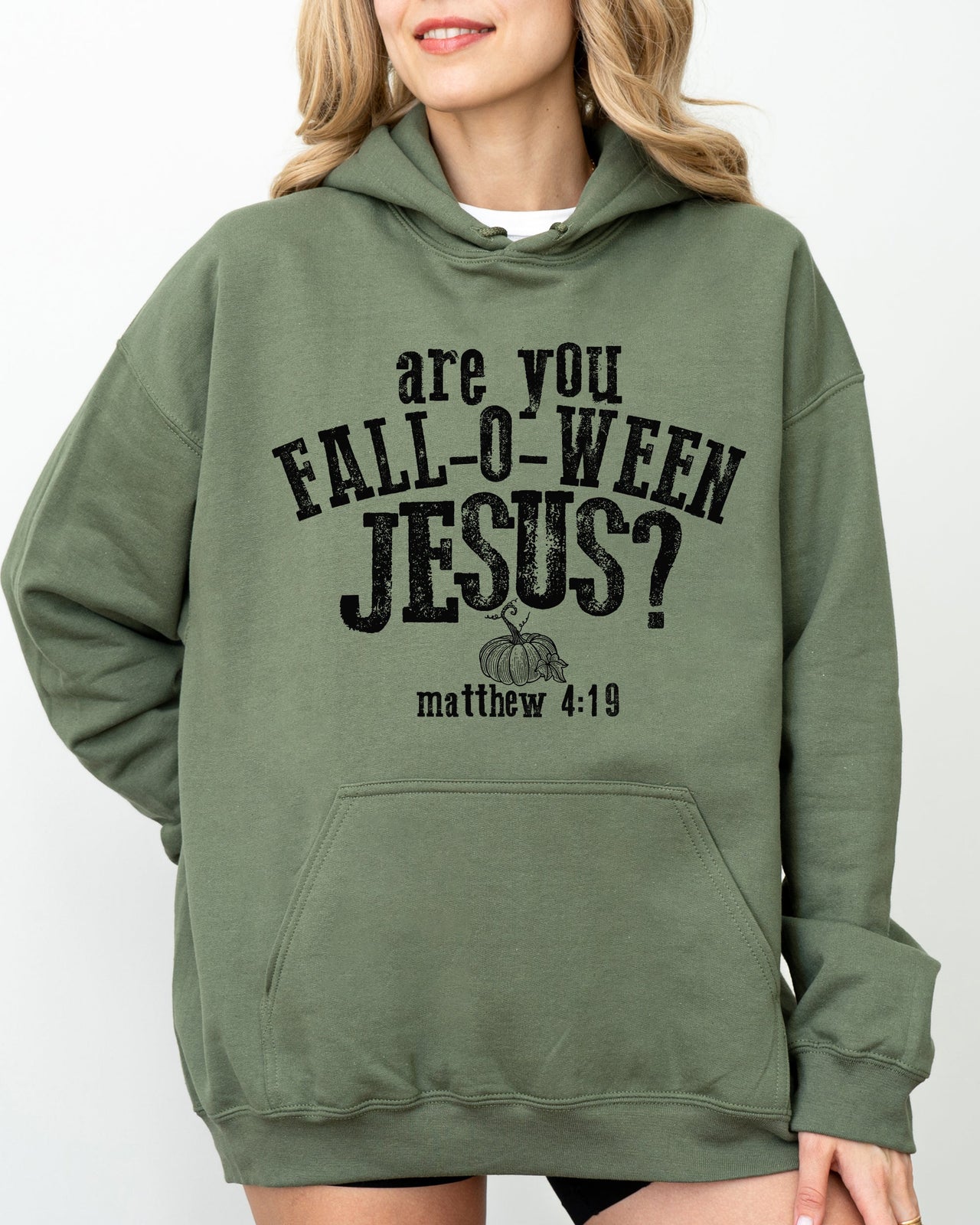 Are You Fall-O-Ween Jesus Skeleton Ghost Spooky Witch Meme Halloween Costume Hoodie