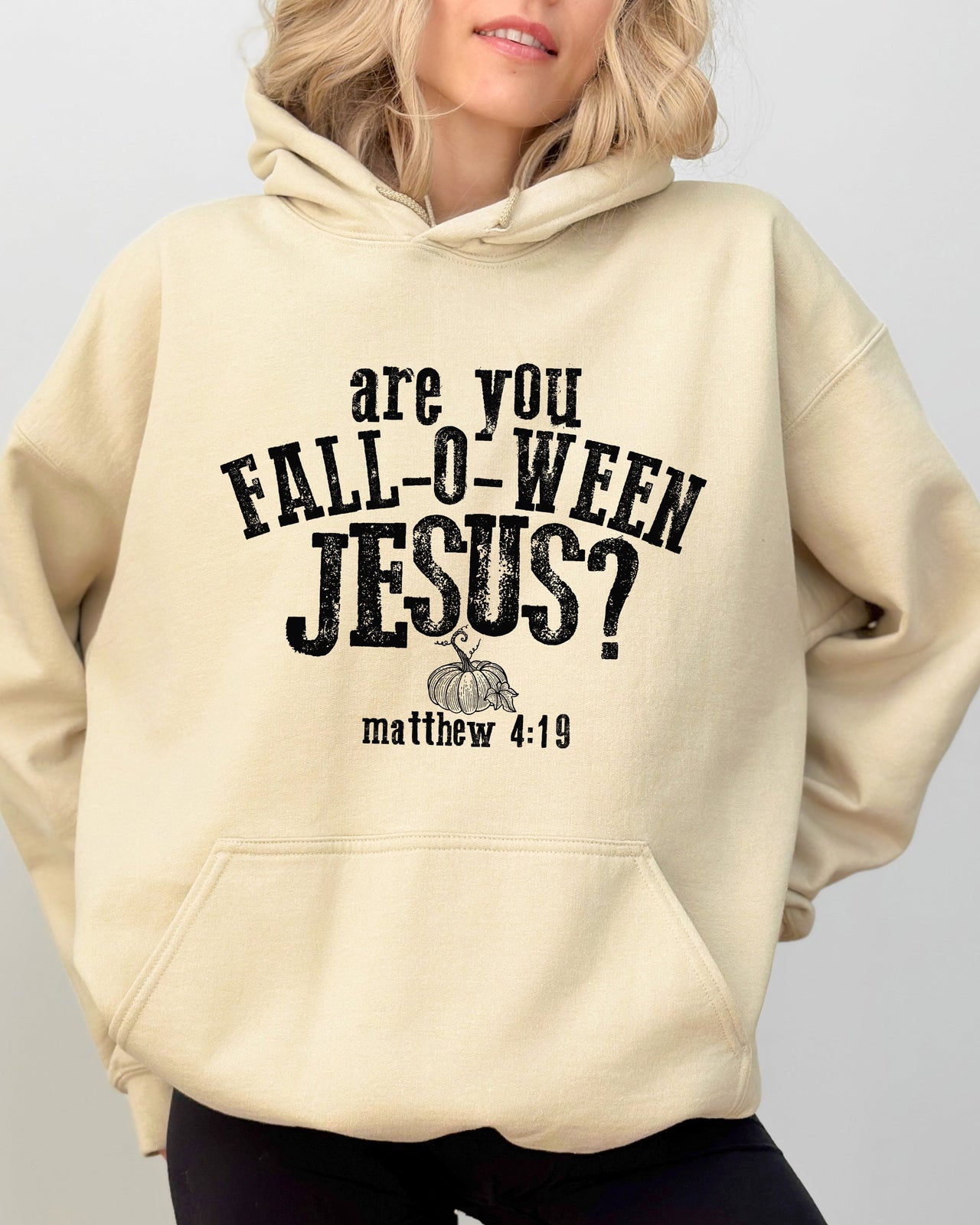 Are You Fall-O-Ween Jesus Skeleton Ghost Spooky Witch Meme Halloween Costume Hoodie