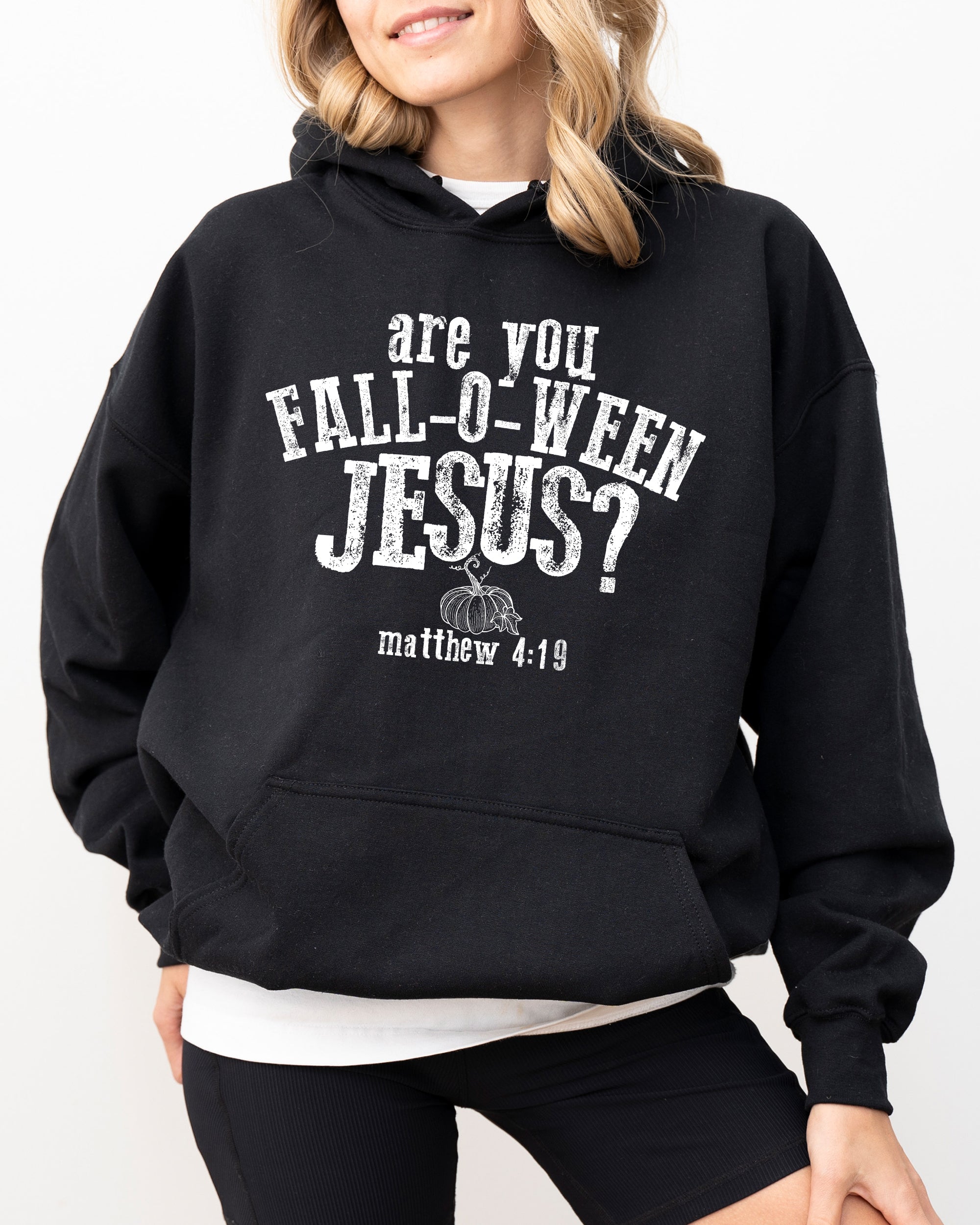 Are You Fall-O-Ween Jesus Skeleton Ghost Spooky Witch Meme Halloween Costume Hoodie