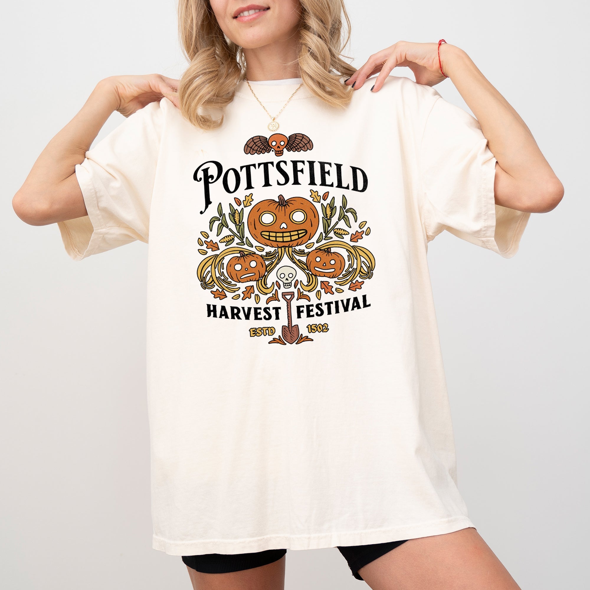 Pottsfield Harvest Festival Spooky Witch Halloween Meme Costume Comfort Colors Tee