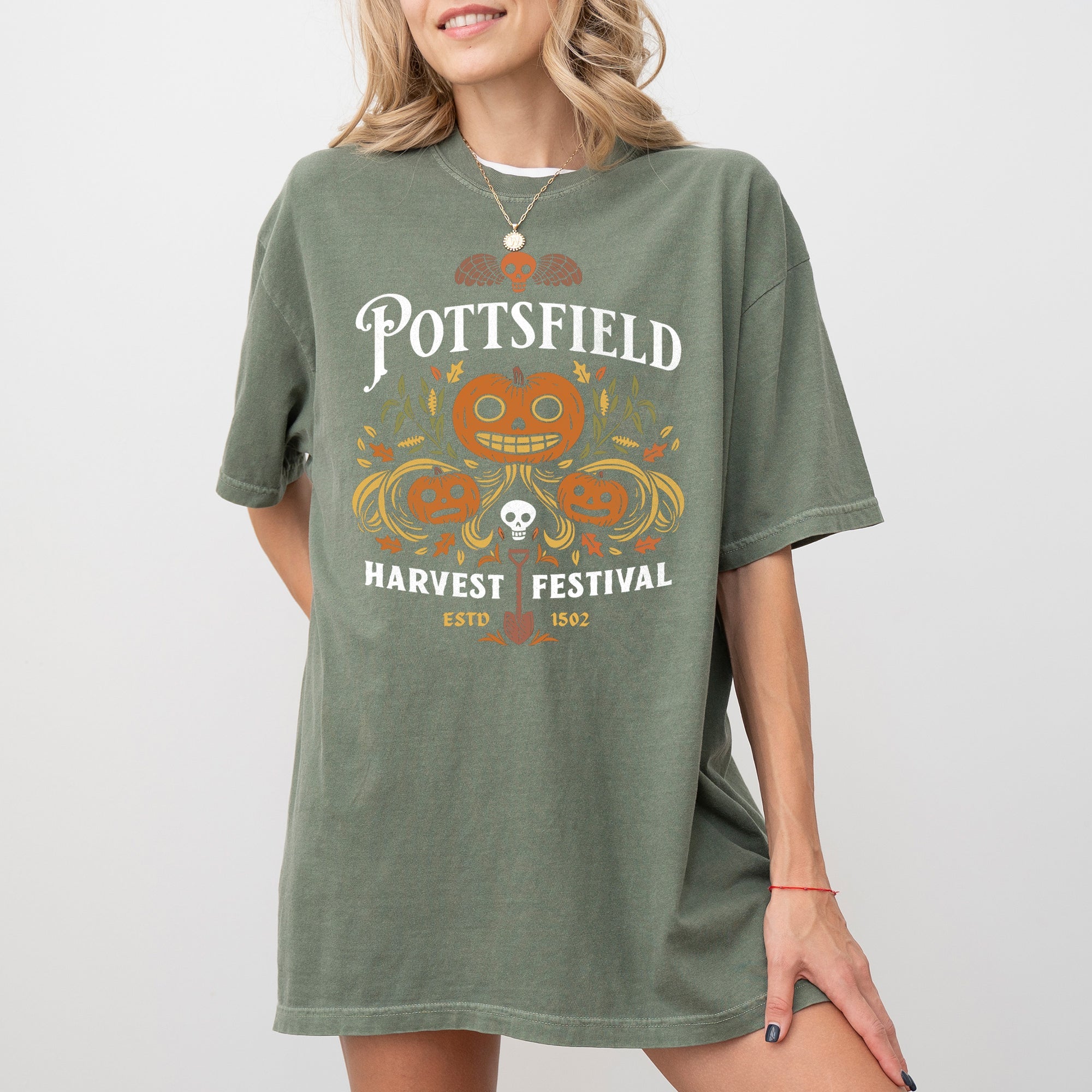 Pottsfield Harvest Festival Spooky Witch Halloween Meme Costume Comfort Colors Tee