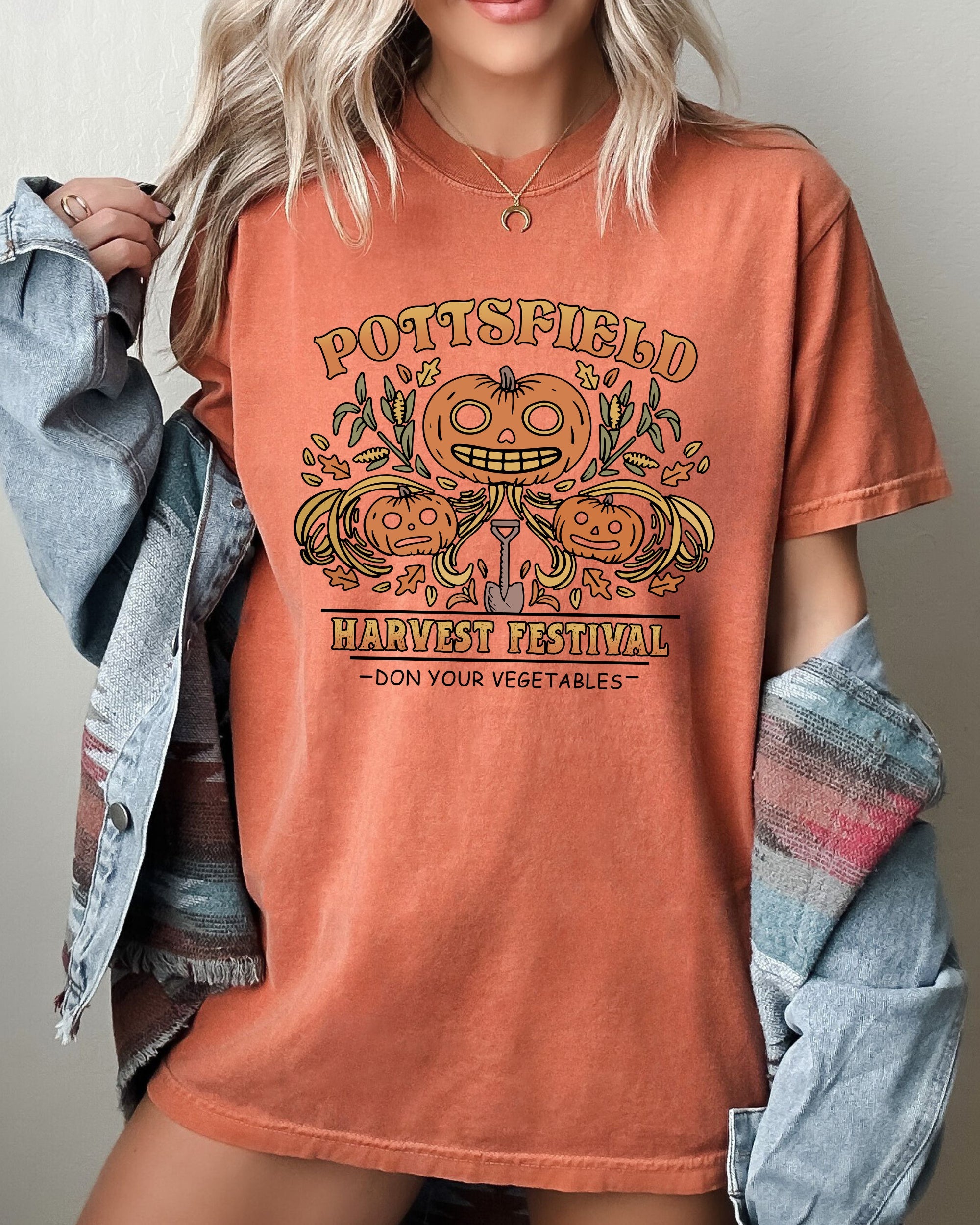 Harvest Festival Pottsfield Witch Spooky Halloween Limited Edition Comfort Colors Tee