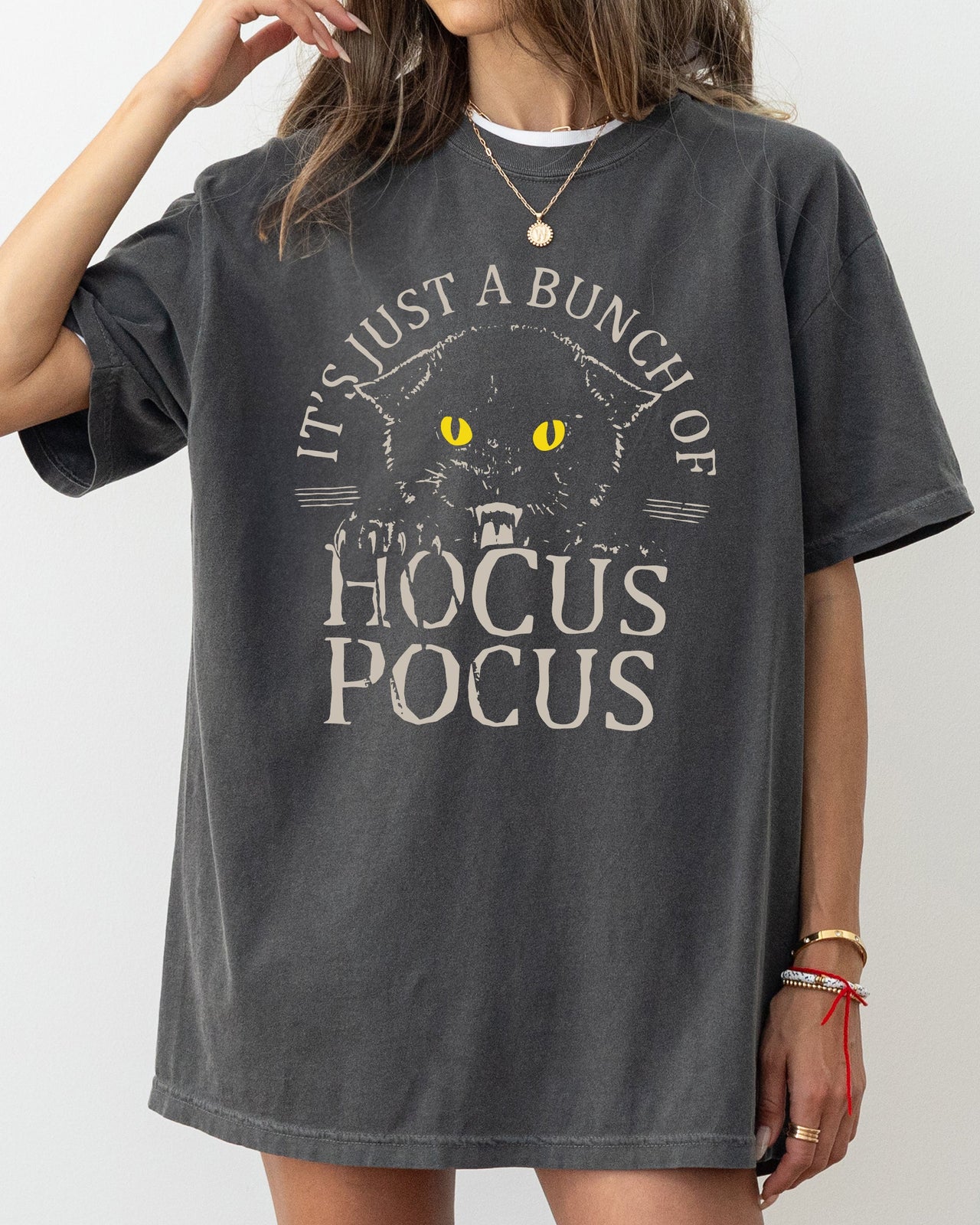 Bunch Of Hocus Pocus Cat Meme Witch Halloween Spooky Ghoul Costume Comfort Colors Tee