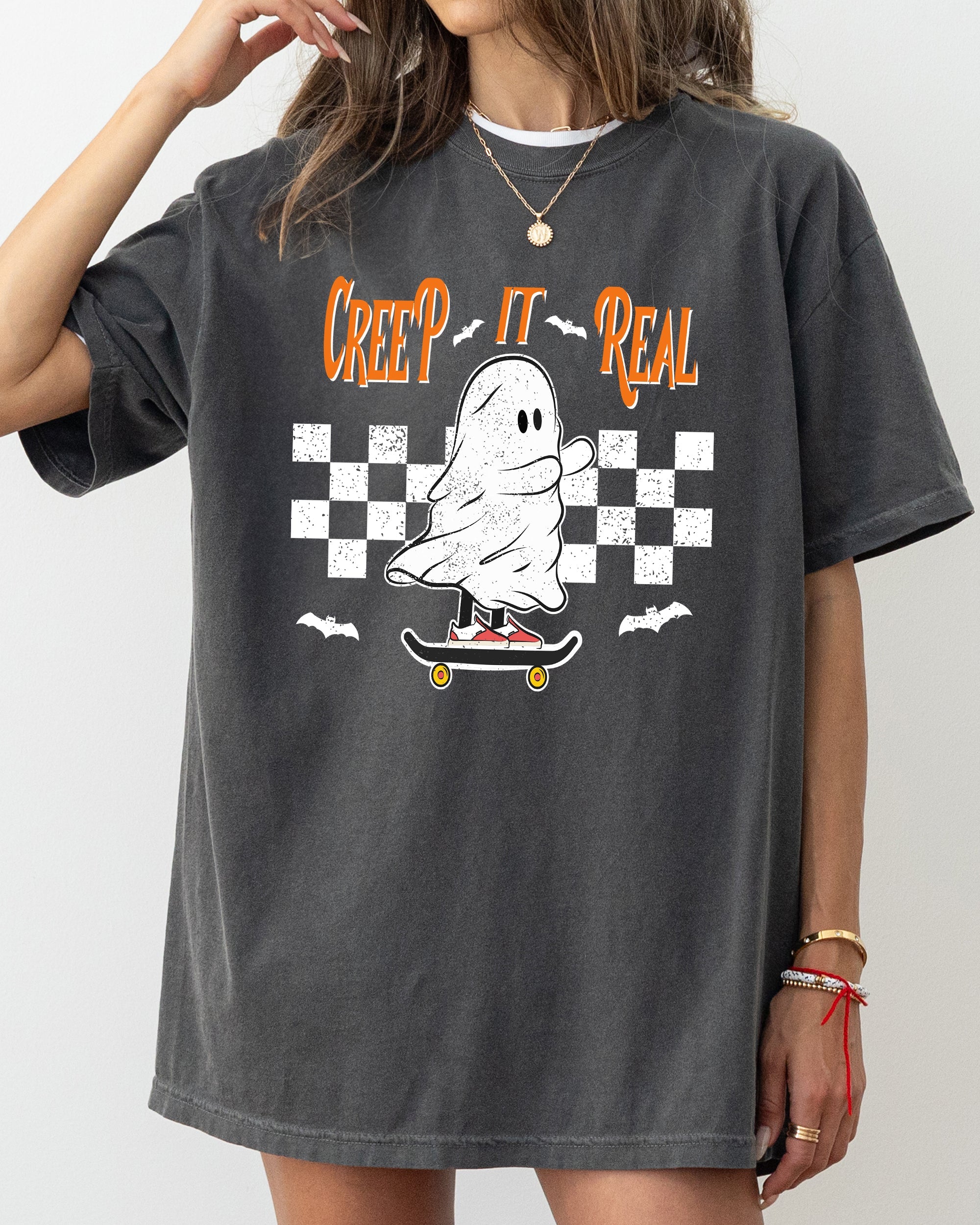 Creep It Real Ghost Skeleton Spooky Witch Halloween Costume T Shirt Comfort Colors Tee
