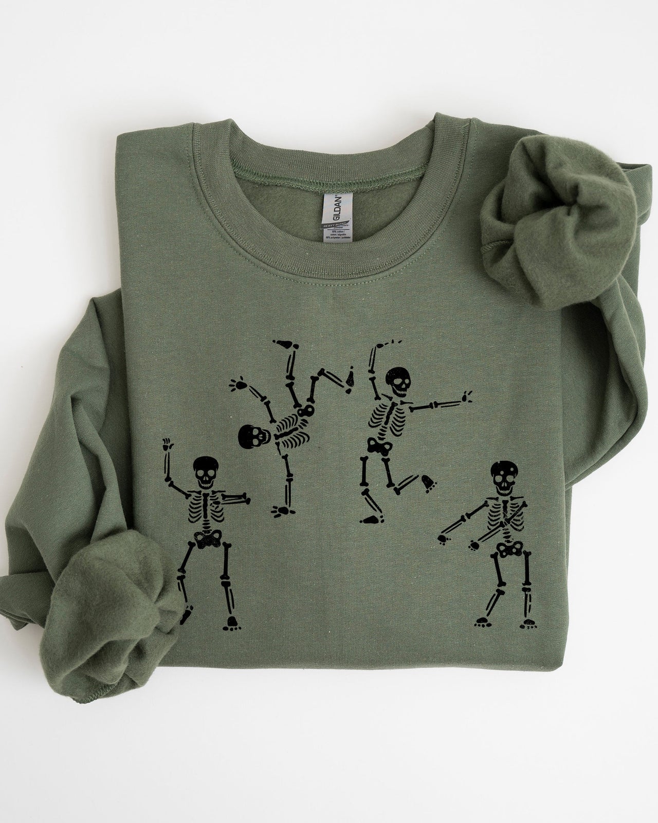 Funny Dancing Skeletons Witch Skull Halloween Meme Costume Graphic Design Sweatshirt