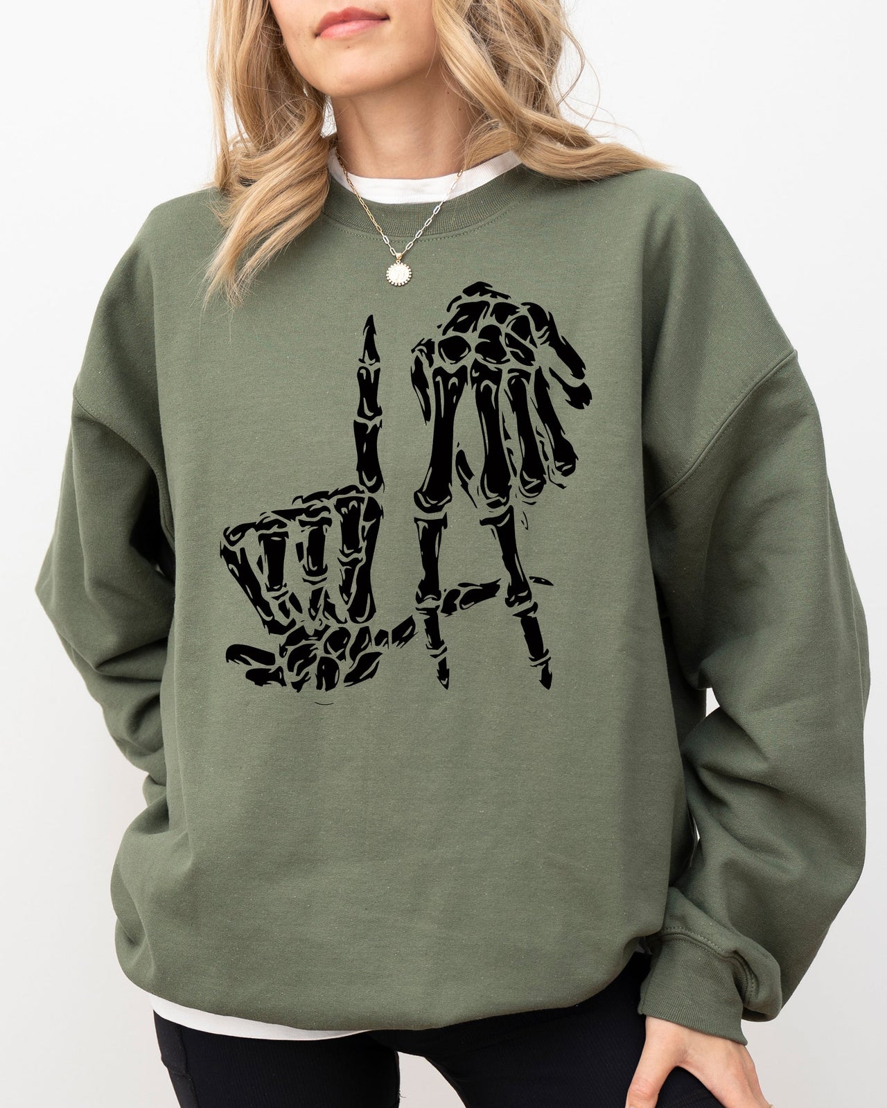 LA Skeleton Ghost Witch Skull Spooky Halloween Costume Mashup Design Edition Sweatshirt