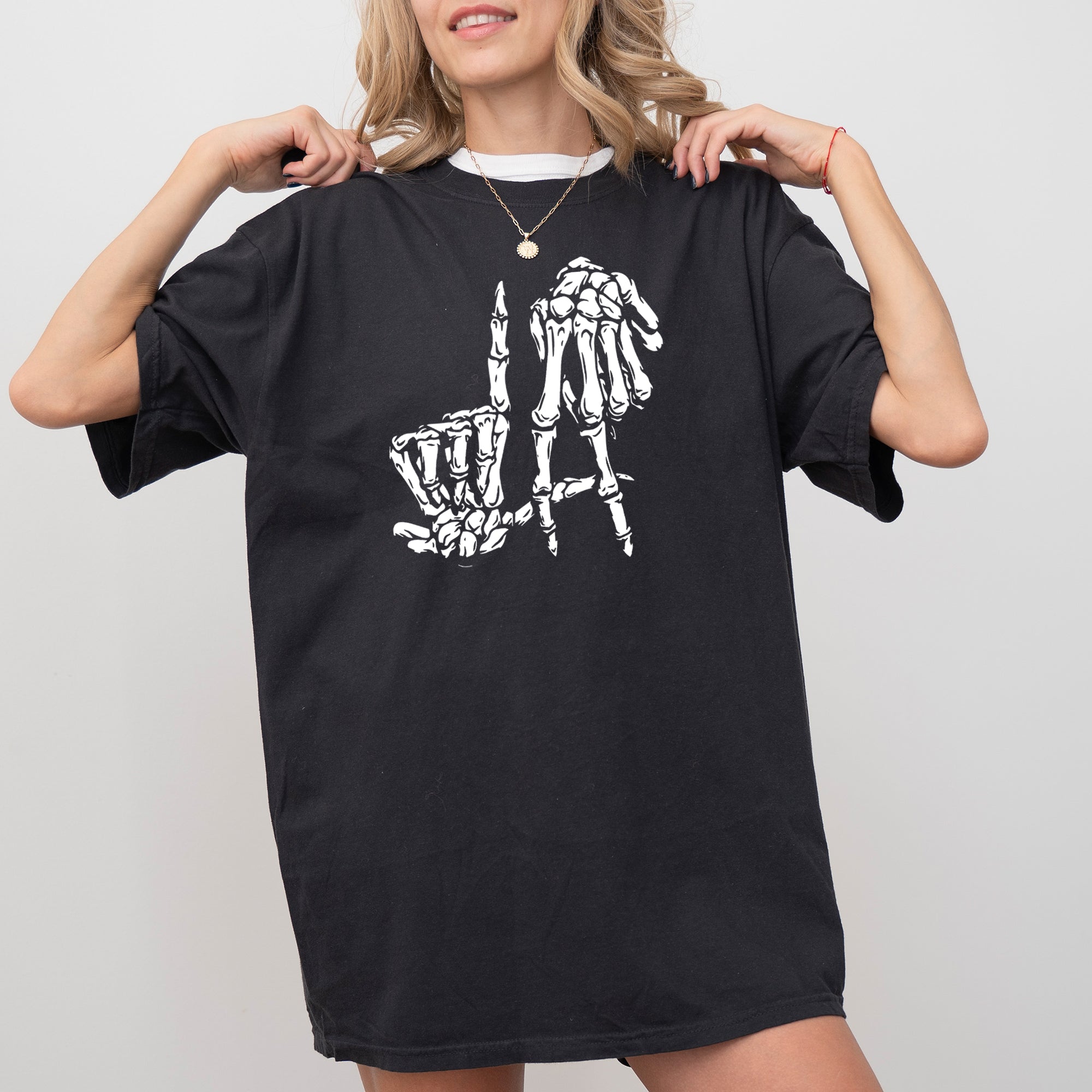 Spooky Skeleton Ghost Witch Skull Halloween Meme Costume Design Comfort Colors Tee