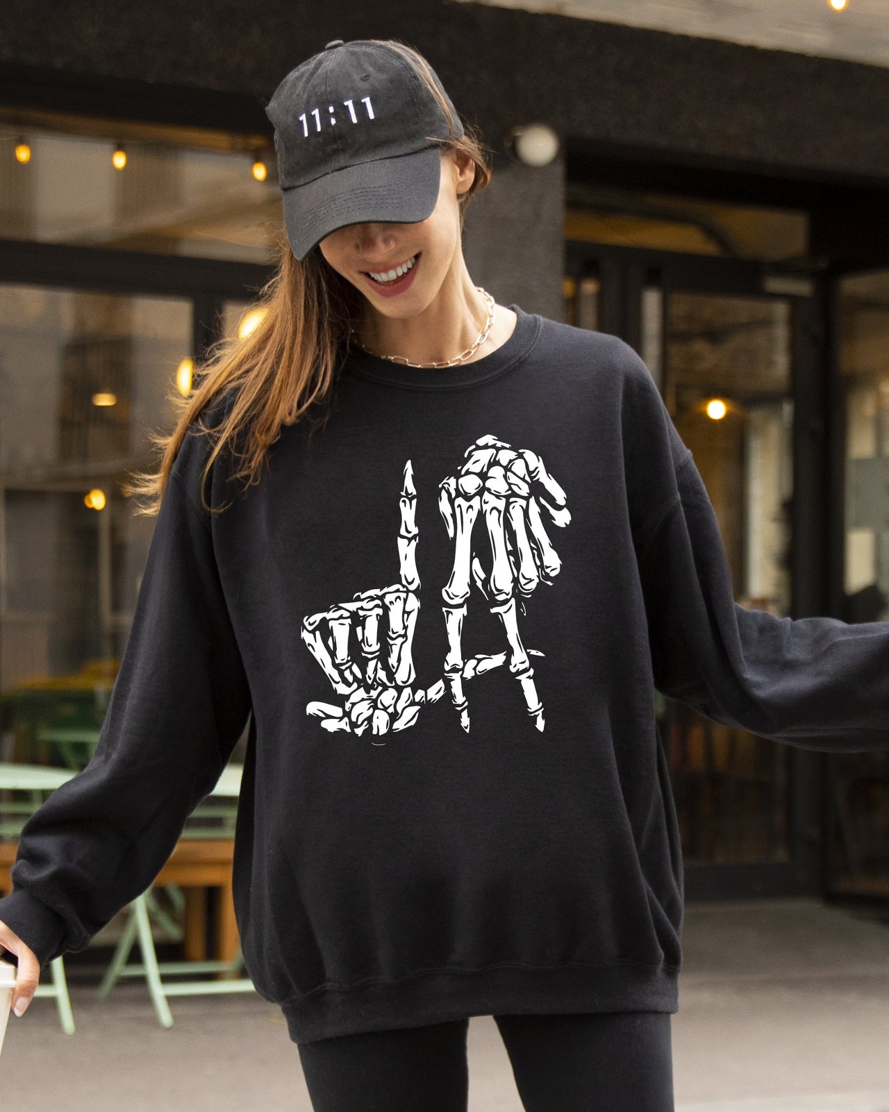 LA Skeleton Ghost Witch Skull Spooky Halloween Costume Mashup Design Edition Sweatshirt