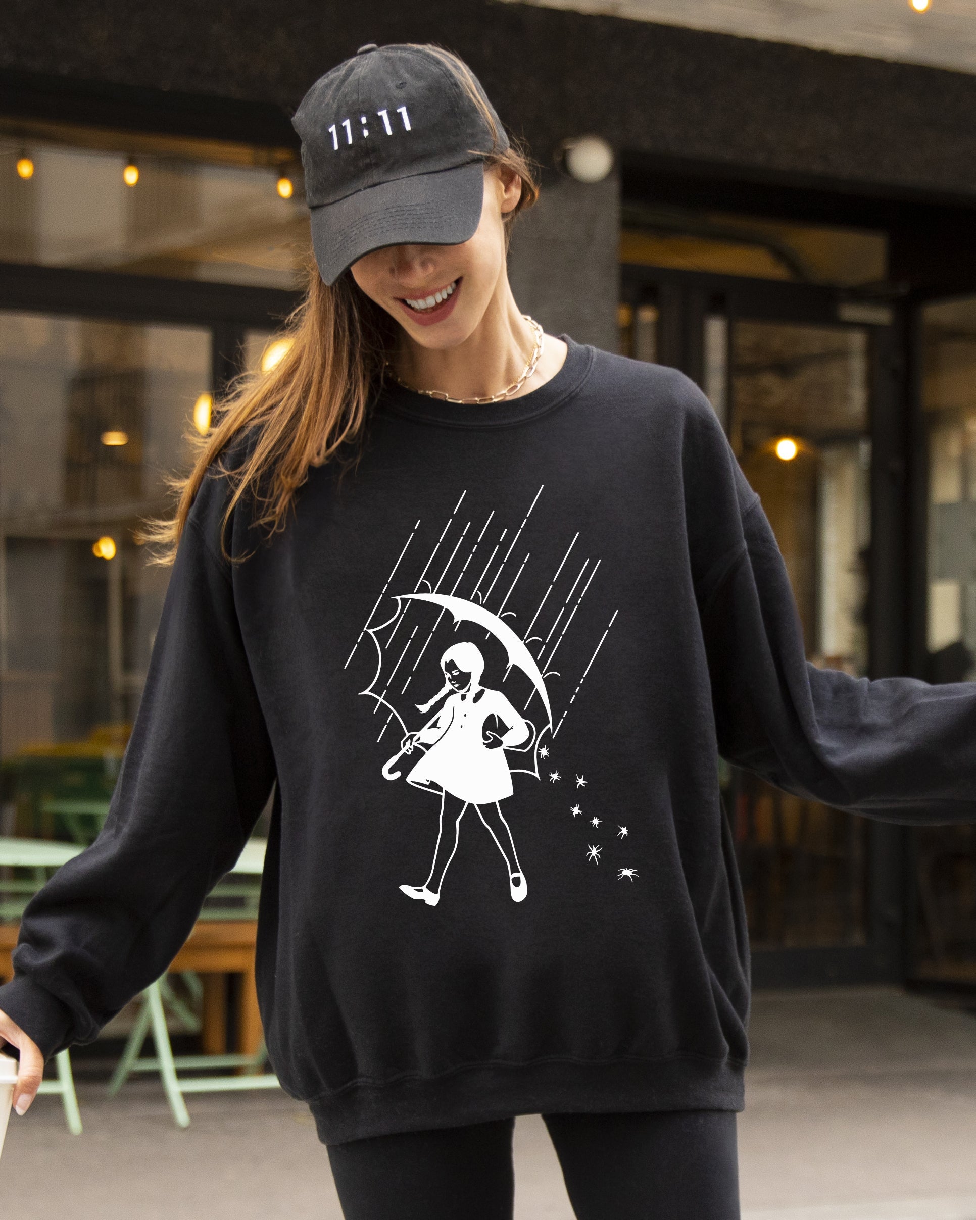 Wednesday Skeleton Ghost Witch Skull Meme Spooky Halloween Costume Graphic Sweatshirt