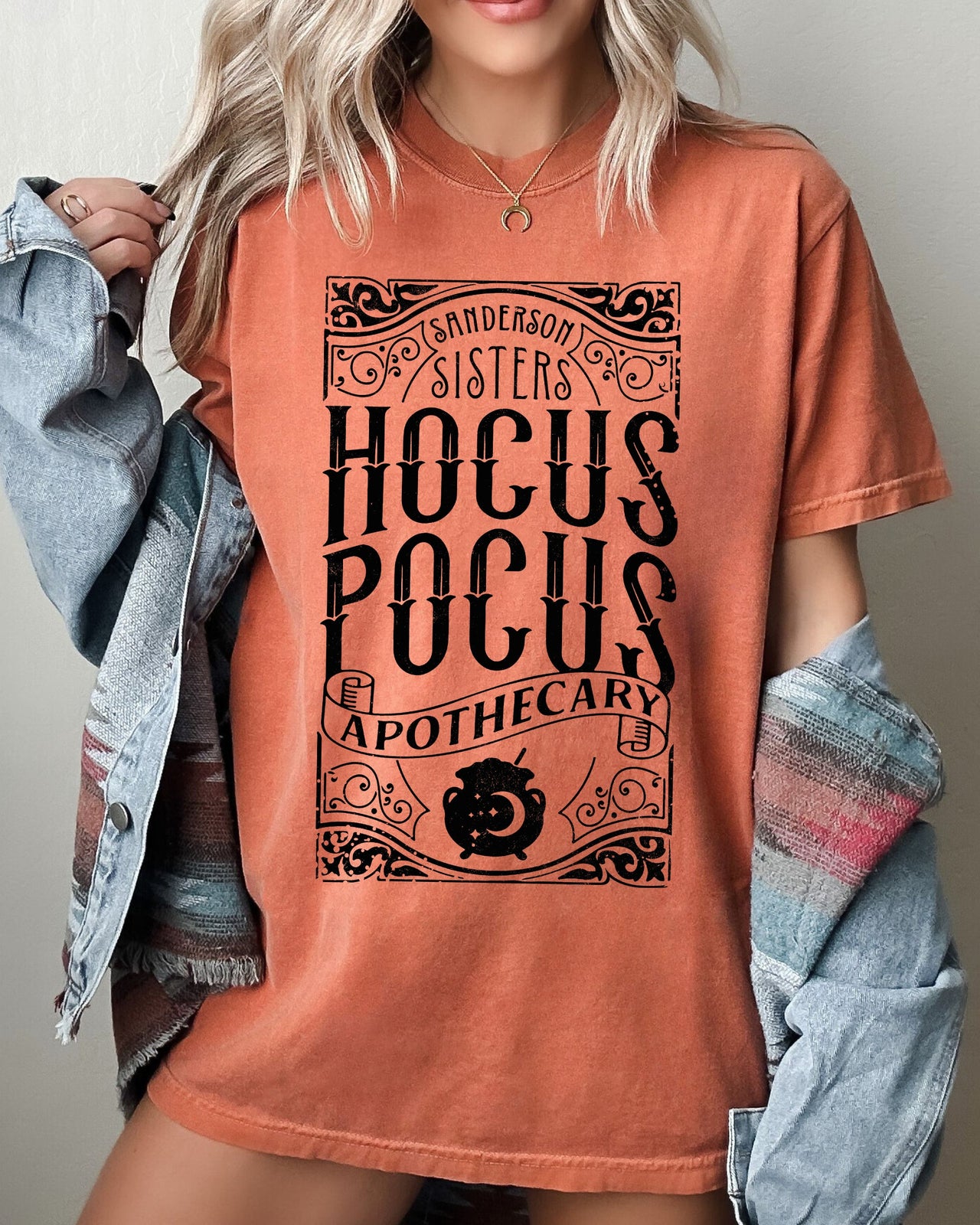 Hocus Pocus Apothecary Skeleton Witch Skull Meme Halloween Costume Comfort Colors Tee