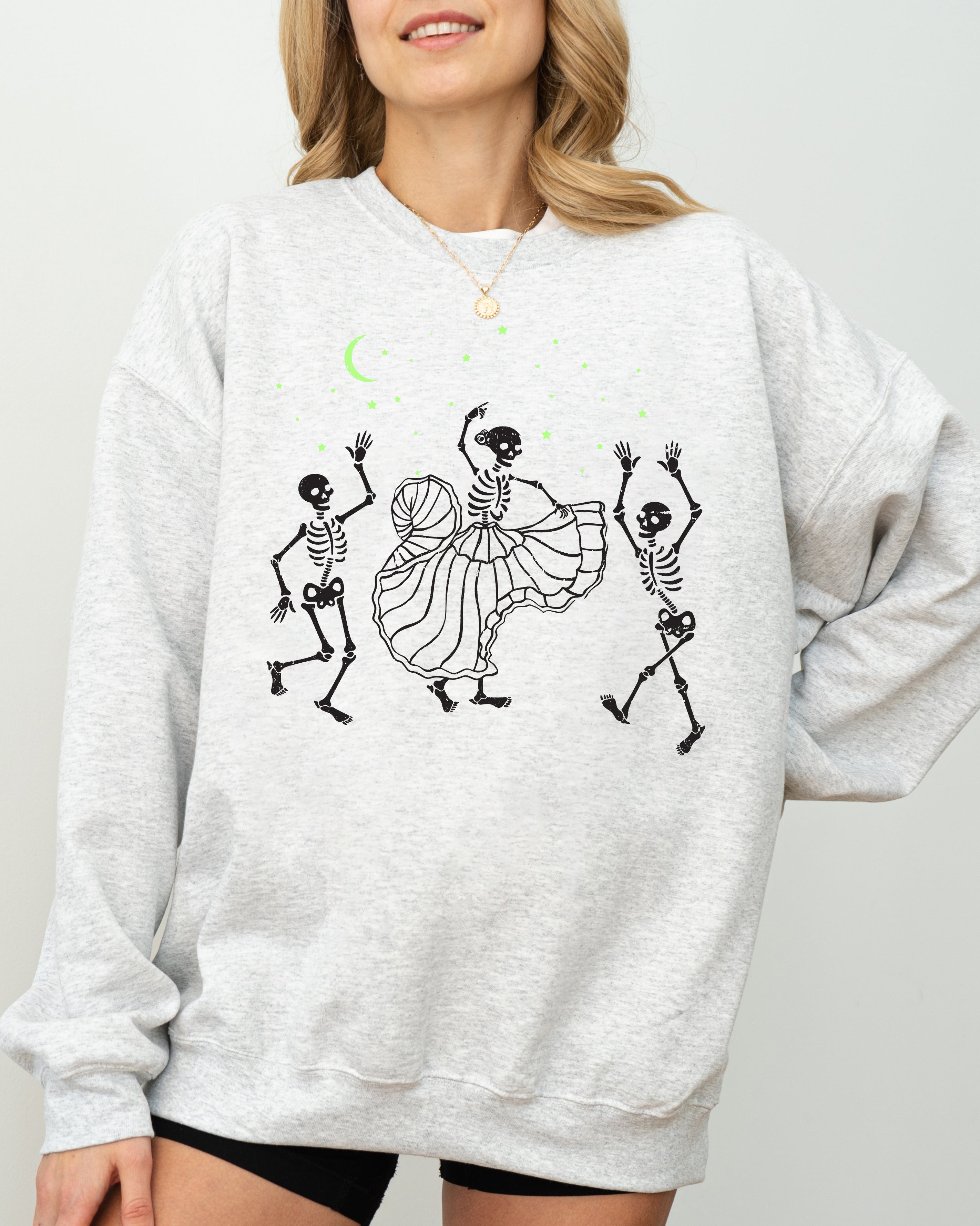 Dance Day of the Dead Skeleton Witch Skull Spooky Halloween Costume Theme Sweatshirt