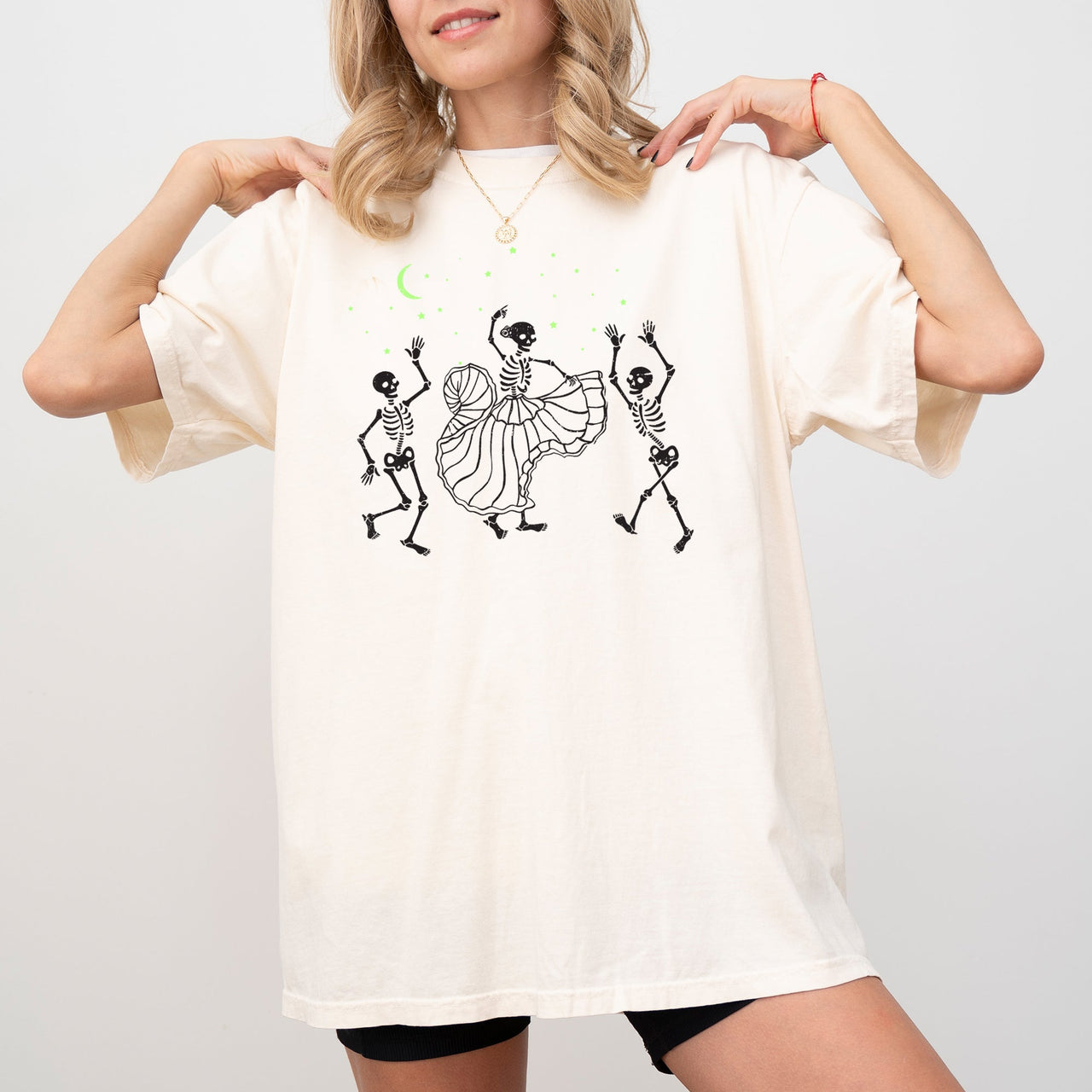 Dance Day of the Dead Skeleton Witch Meme Halloween Costume Aesthetic Comfort Colors Tee
