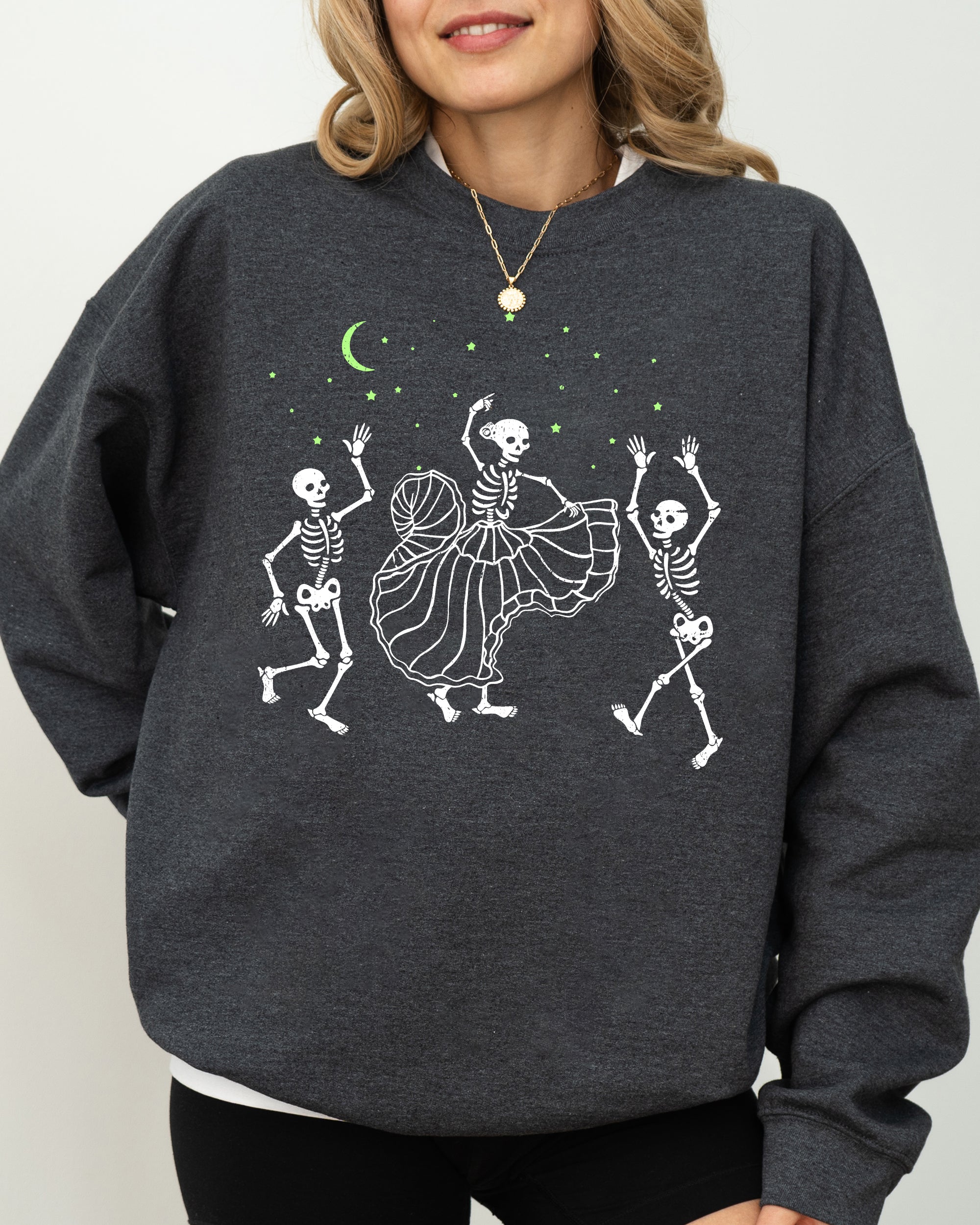 Dance Day of the Dead Skeleton Witch Skull Spooky Halloween Costume Theme Sweatshirt