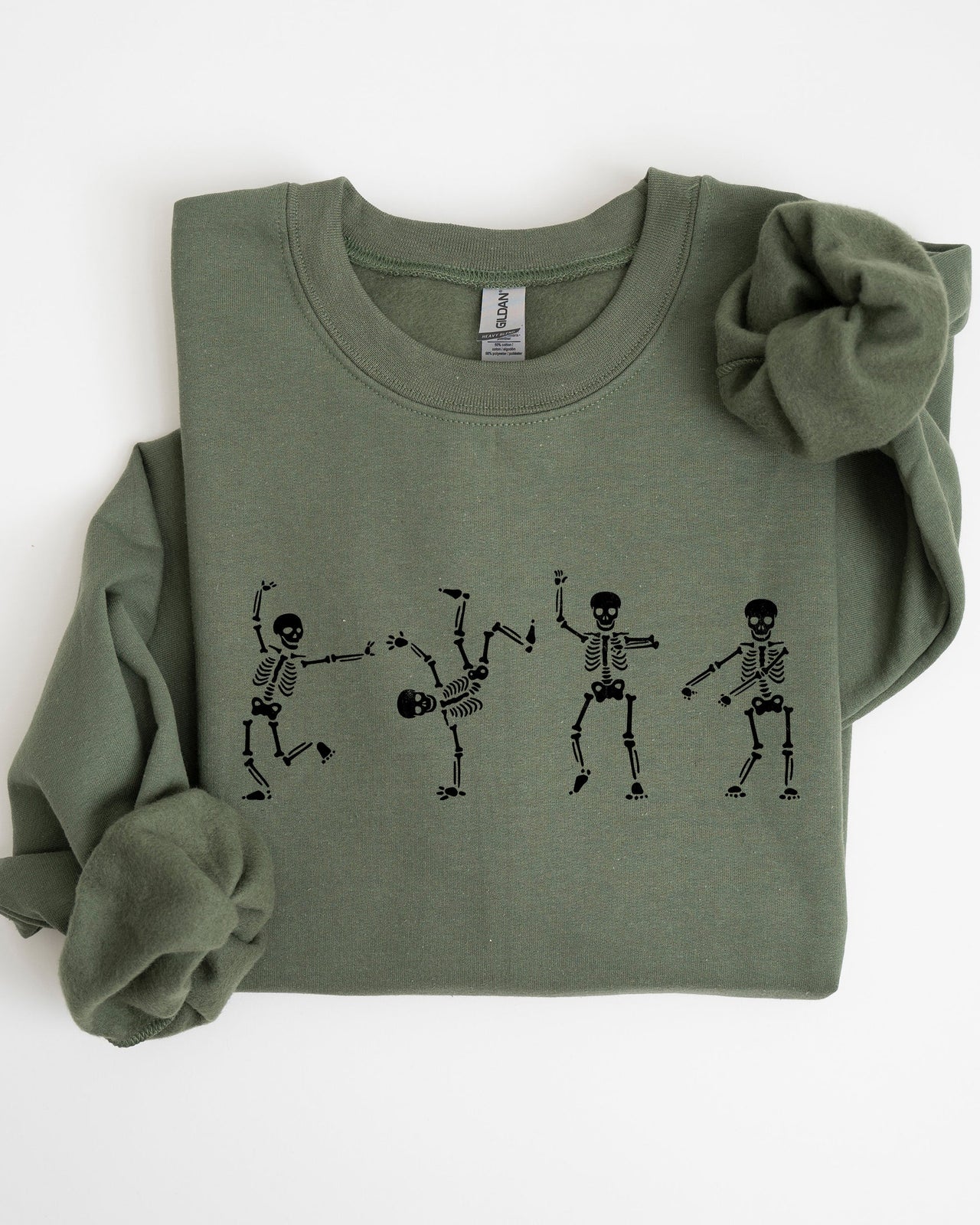 Funny Skeletons Dance Ghost Witch Skull Spooky Aesthetic Meme Halloween Sweatshirt