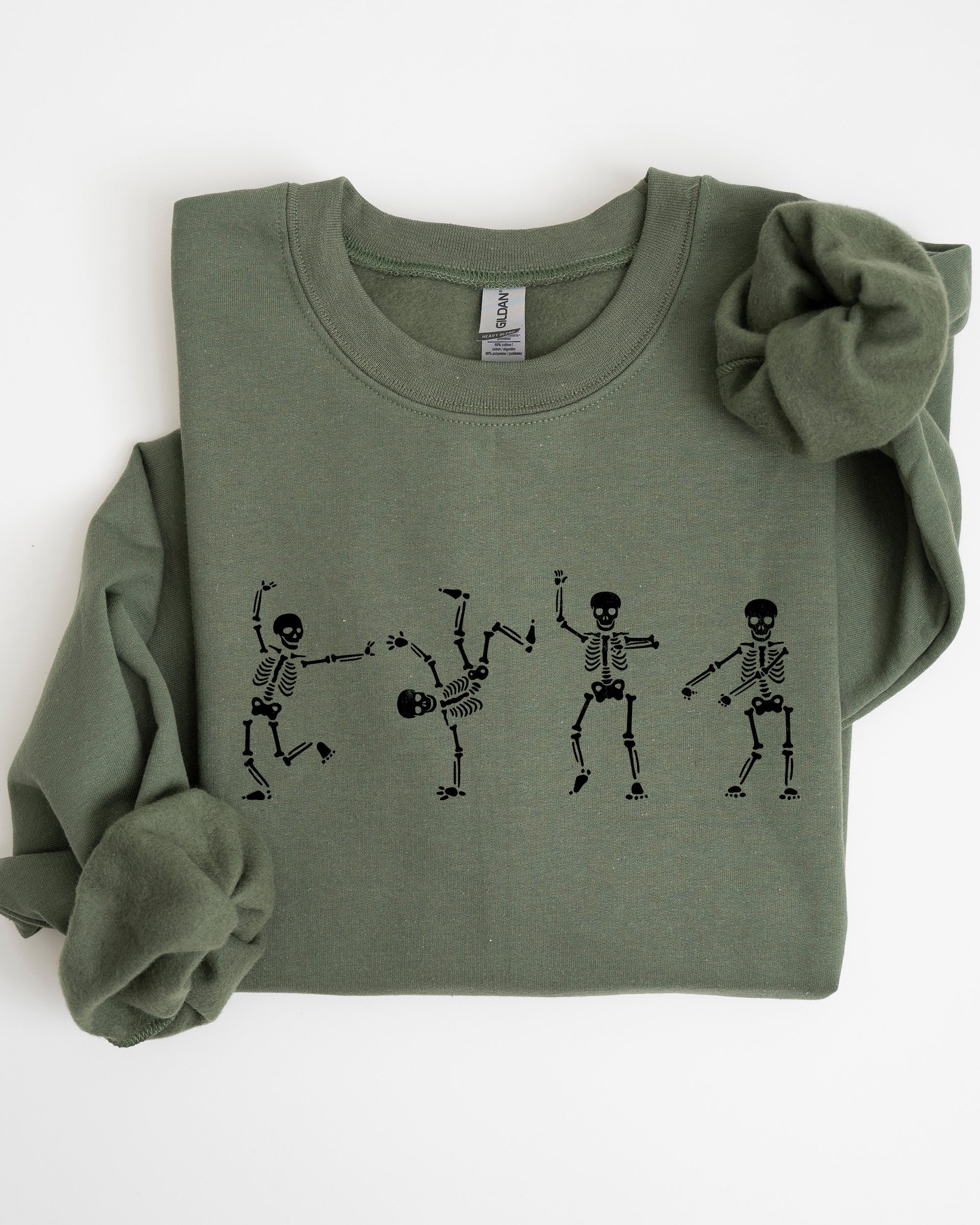 Funny Skeletons Dance Ghost Witch Skull Spooky Aesthetic Meme Halloween Sweatshirt