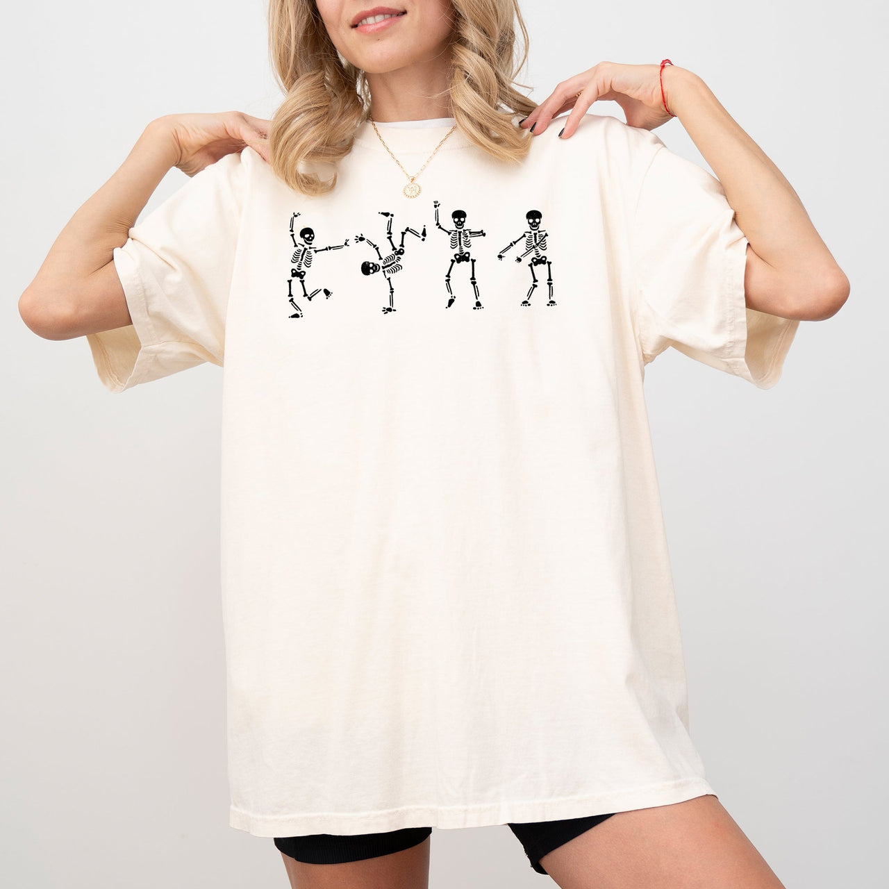 Skeletons Dance Ghost Witch Skull Spooky Halloween Meme Costume Comfort Colors Tee