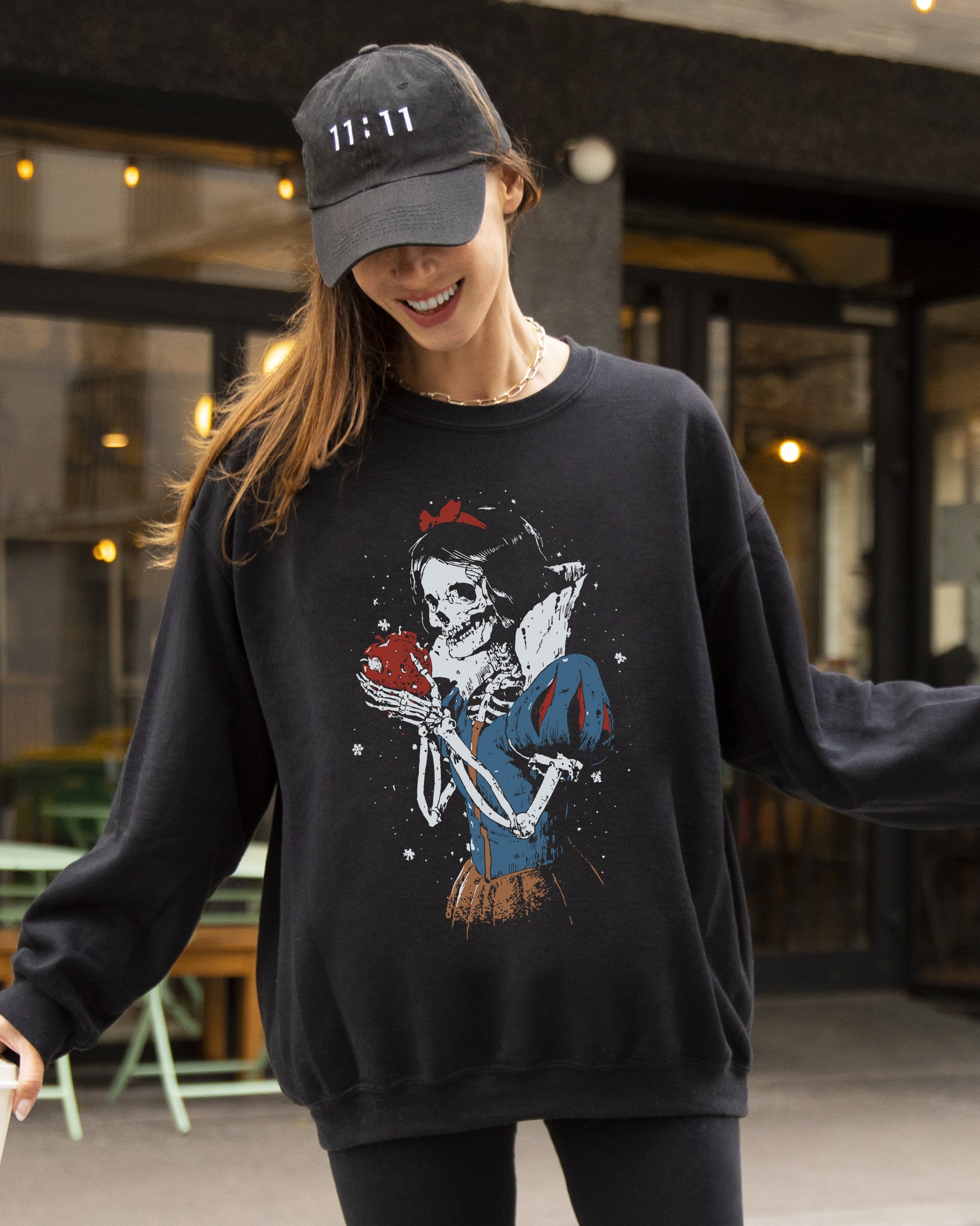 Snow White Skeleton Princess Witch Skull Spooky Aesthetic Meme Halloween Sweatshirt