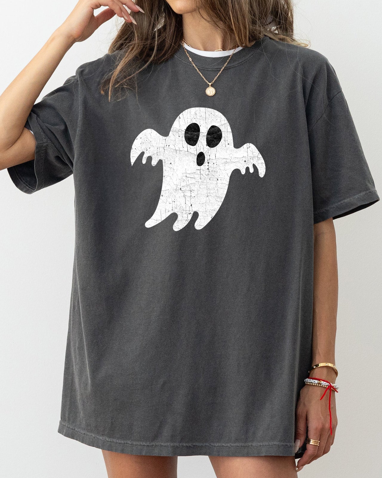 Spooky Ghost Skeleton Witch Skull Halloween Meme Costume Graphic Comfort Colors Tee