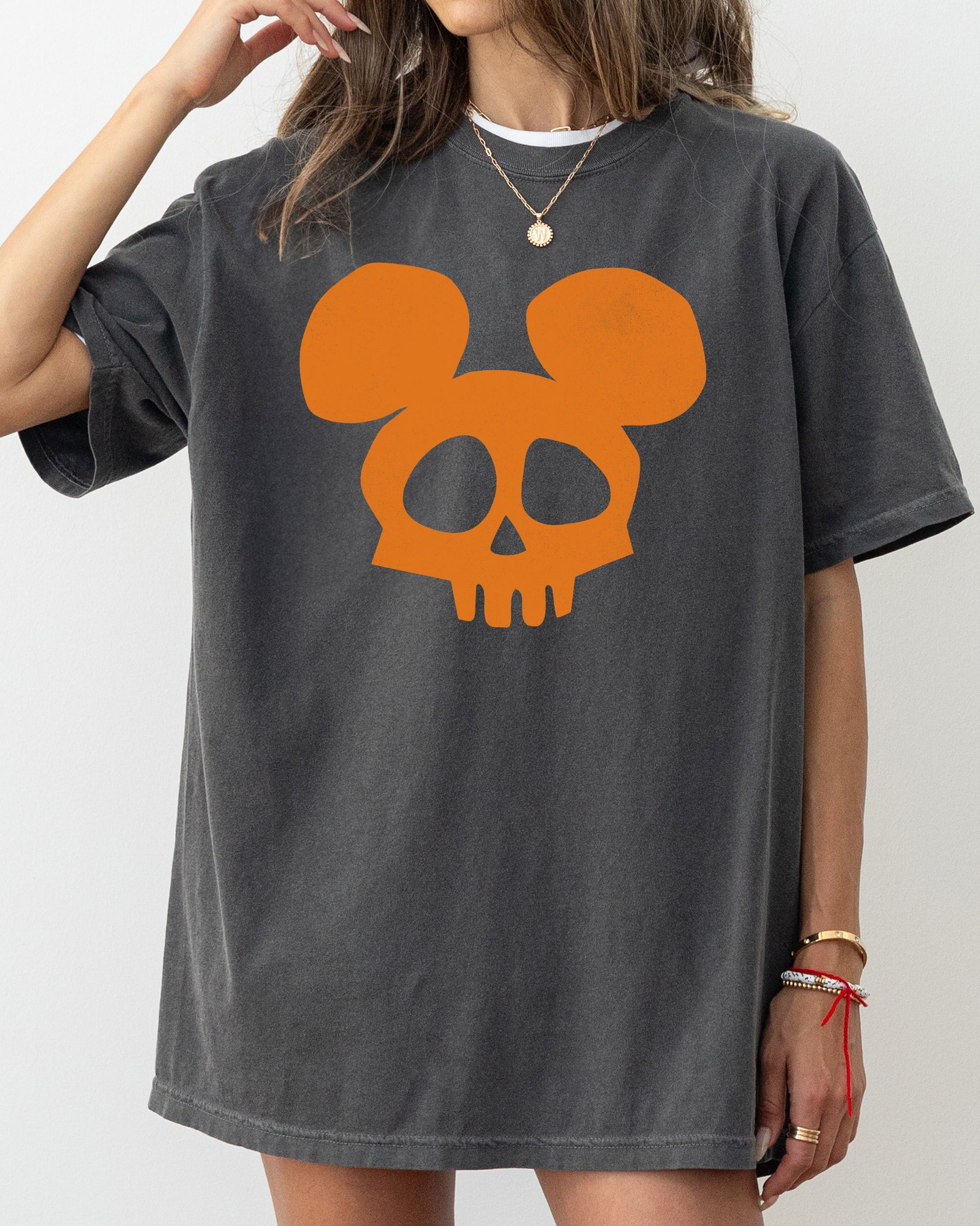 Mouse Ears Skeleton Ghost Witch Skull Spooky Meme Halloween Costume Comfort Colors Tee