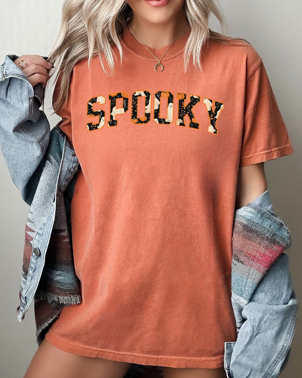 Spooky Skeleton Ghost Witch Skull Meme Halloween Night Terror Comfort Colors Tee