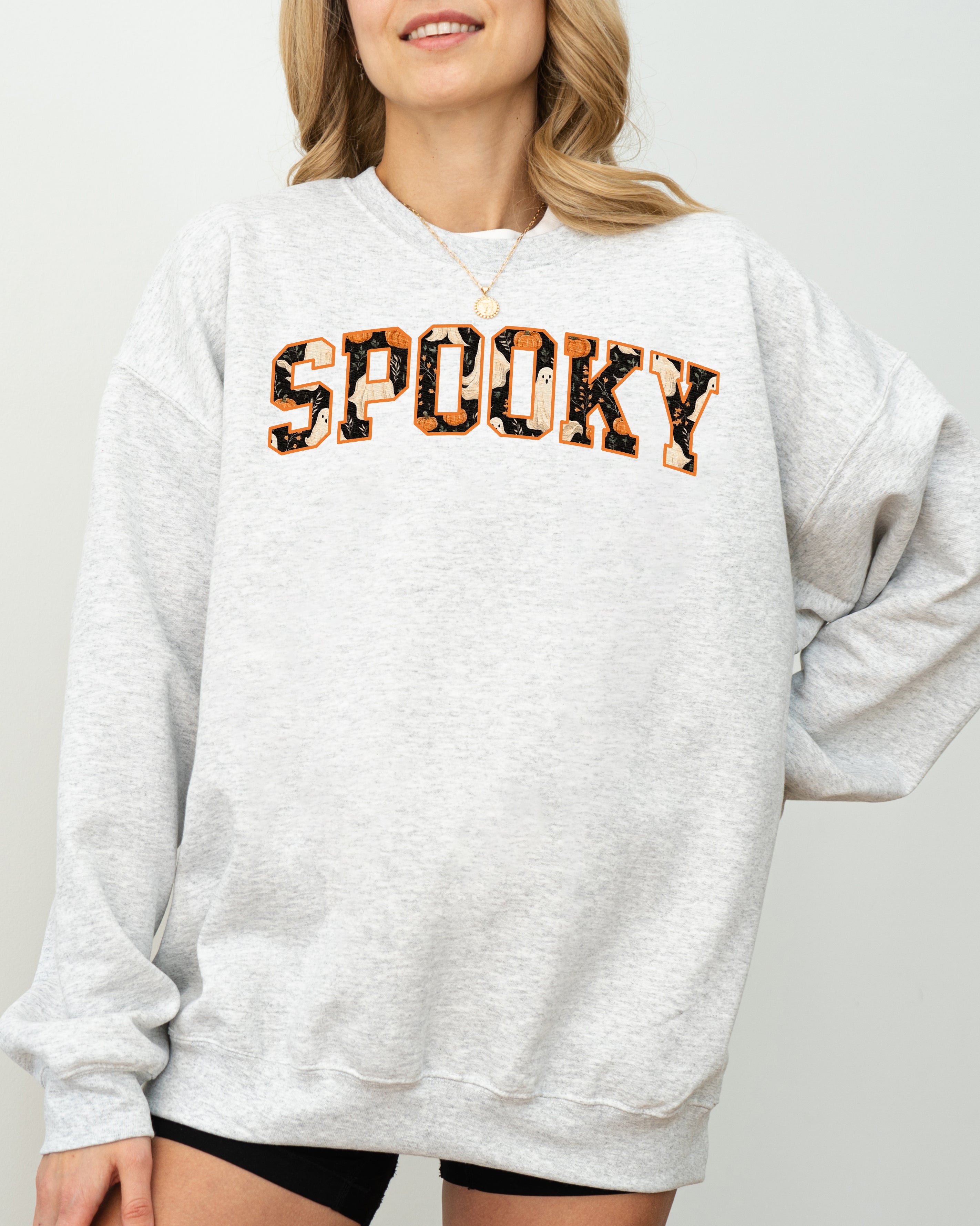 Spooky Skeleton Ghost Witch Skull Meme Aesthetic Halloween Costume Collection Sweatshirt