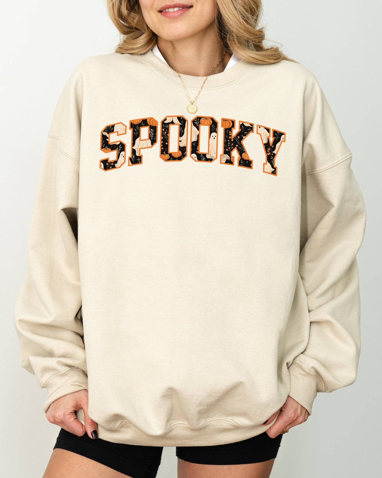 Spooky Skeleton Ghost Witch Skull Meme Aesthetic Halloween Costume Collection Sweatshirt