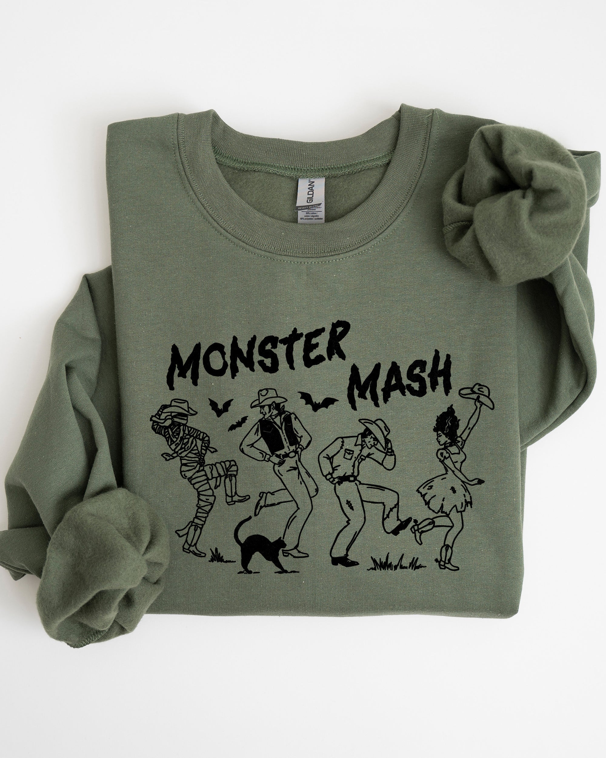 Monster Mash Skeleton Ghost Witch Skull Spooky Aesthetic Meme Halloween Costume Sweatshirt