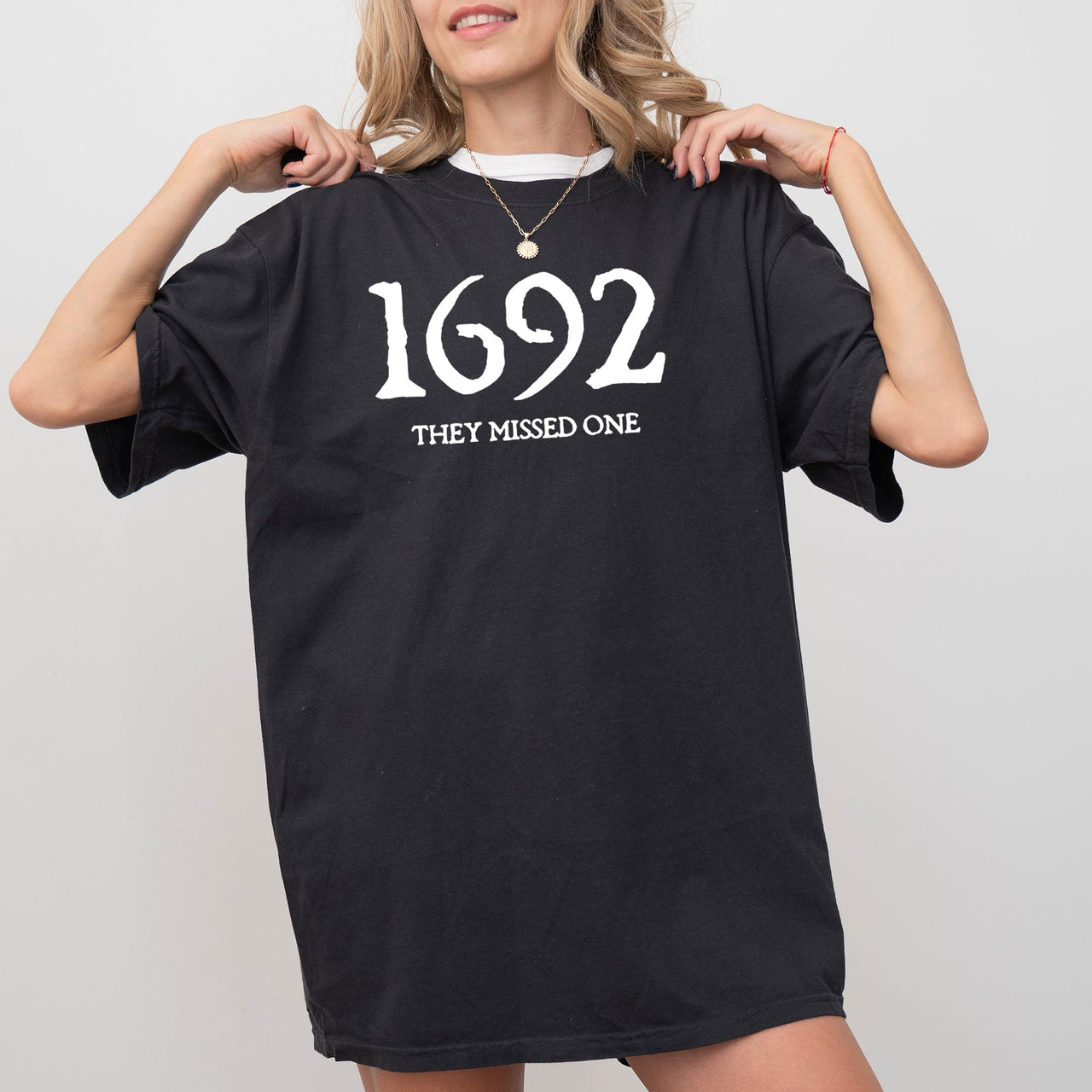 1692 They Missed One Skeleton Ghost Witch Skull Spooky Halloween Costume Comfort Colors Tee