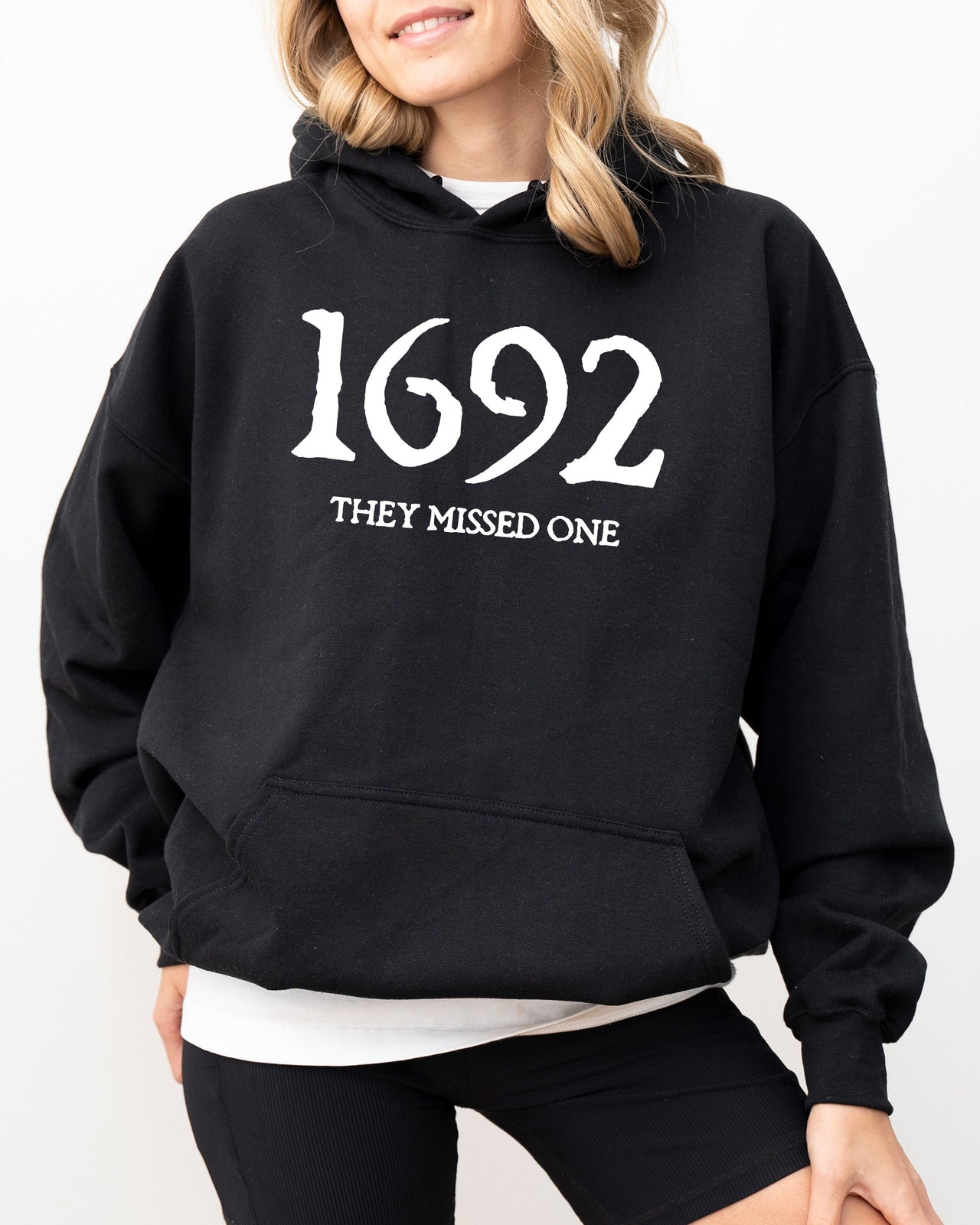 1692 They Missed One Skeleton Ghost Witch Skull Spooky Aesthetic Halloween Meme Hoodie