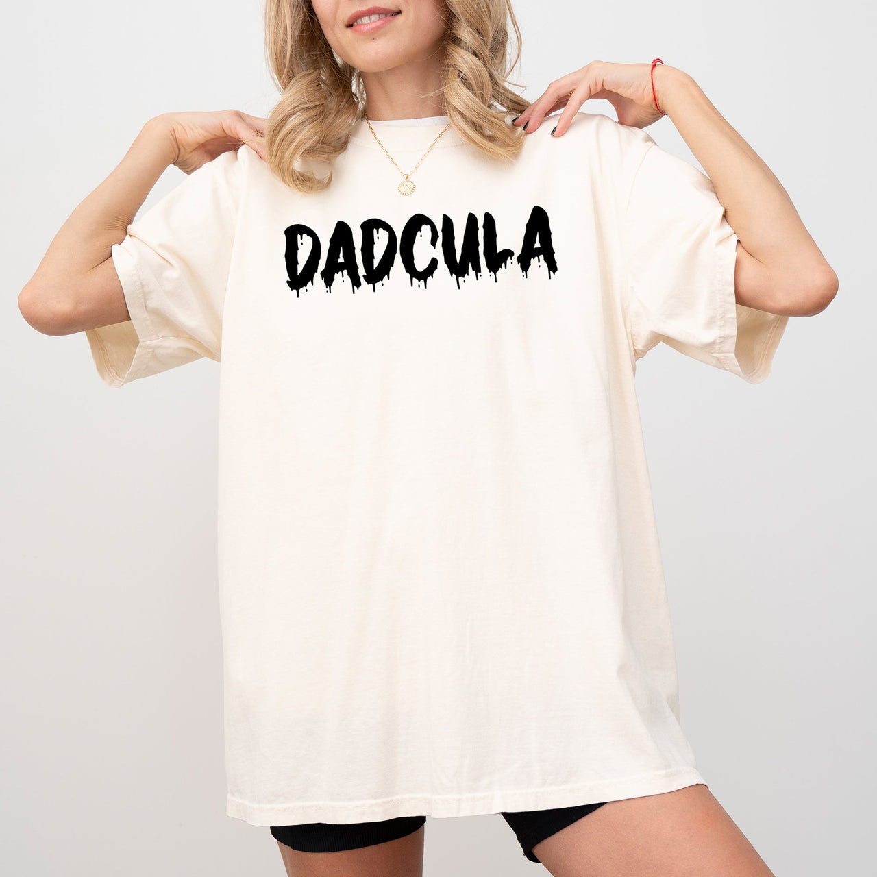 Dadcula Spooky Bat Ghost Witch Skull Halloween Meme Design Iconic Comfort Colors Tee